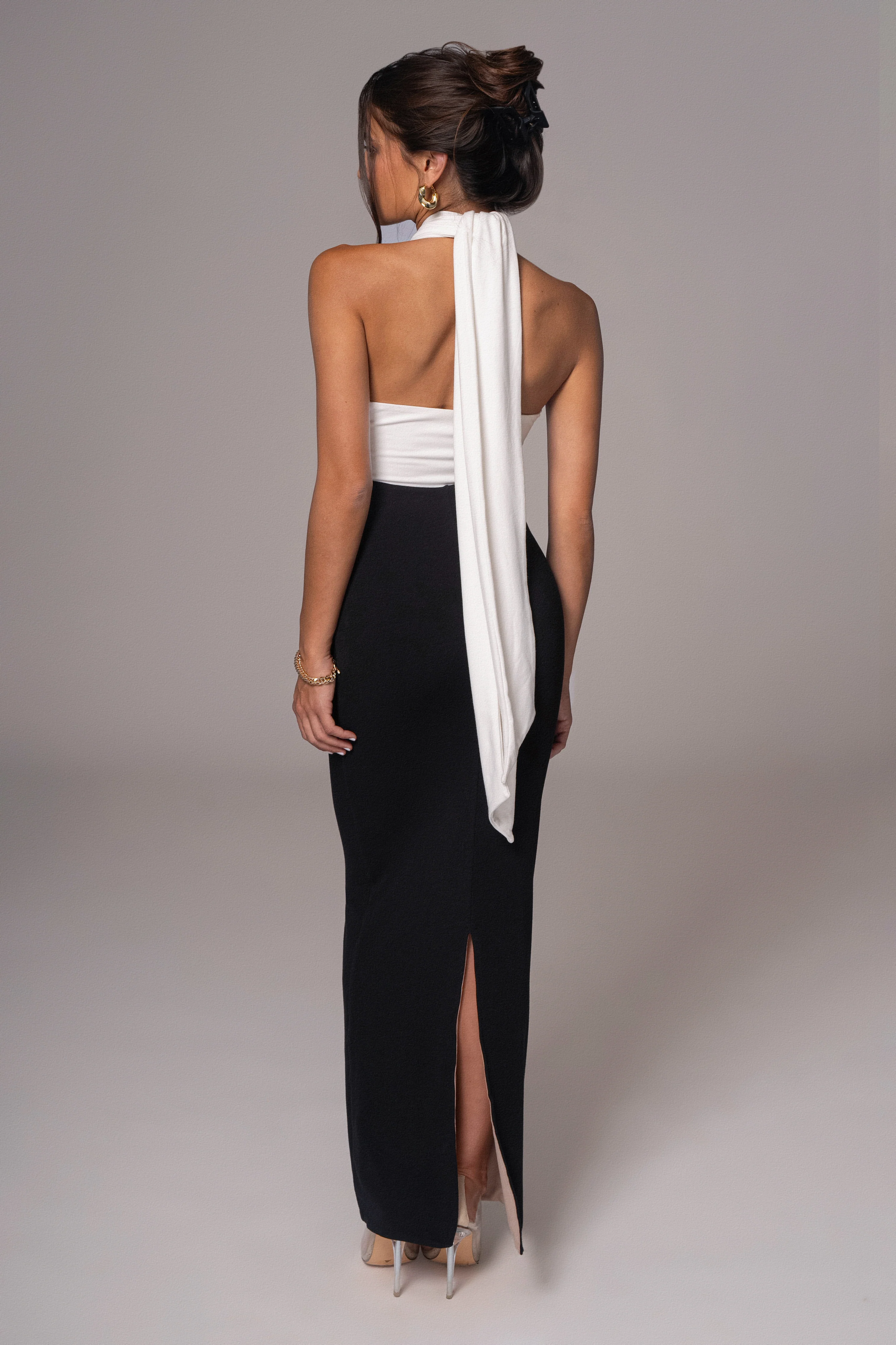 Black/Beige Dominic Reversible Maxi Dress - Image 21
