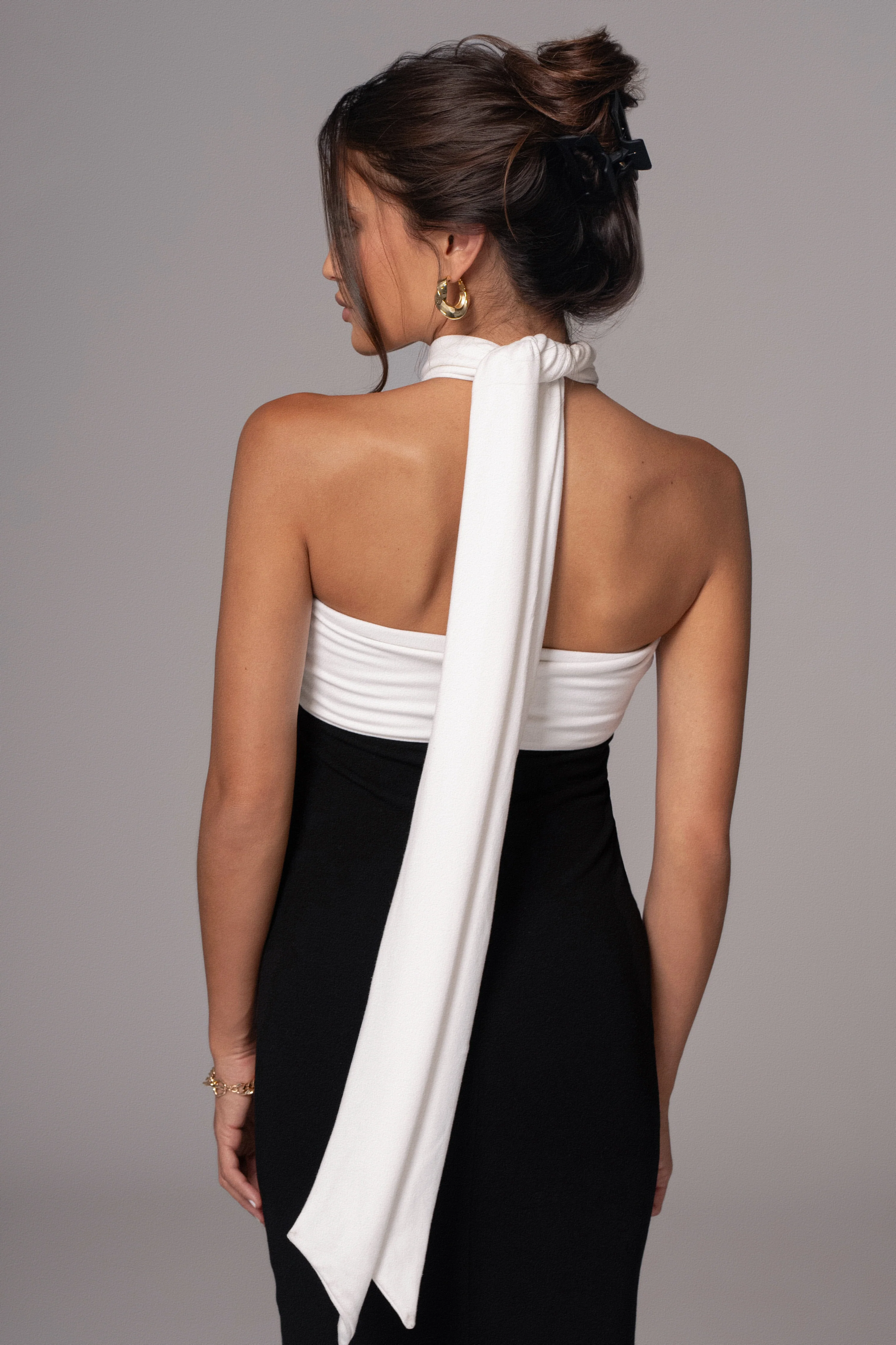 Black/Beige Dominic Reversible Maxi Dress - Image 24