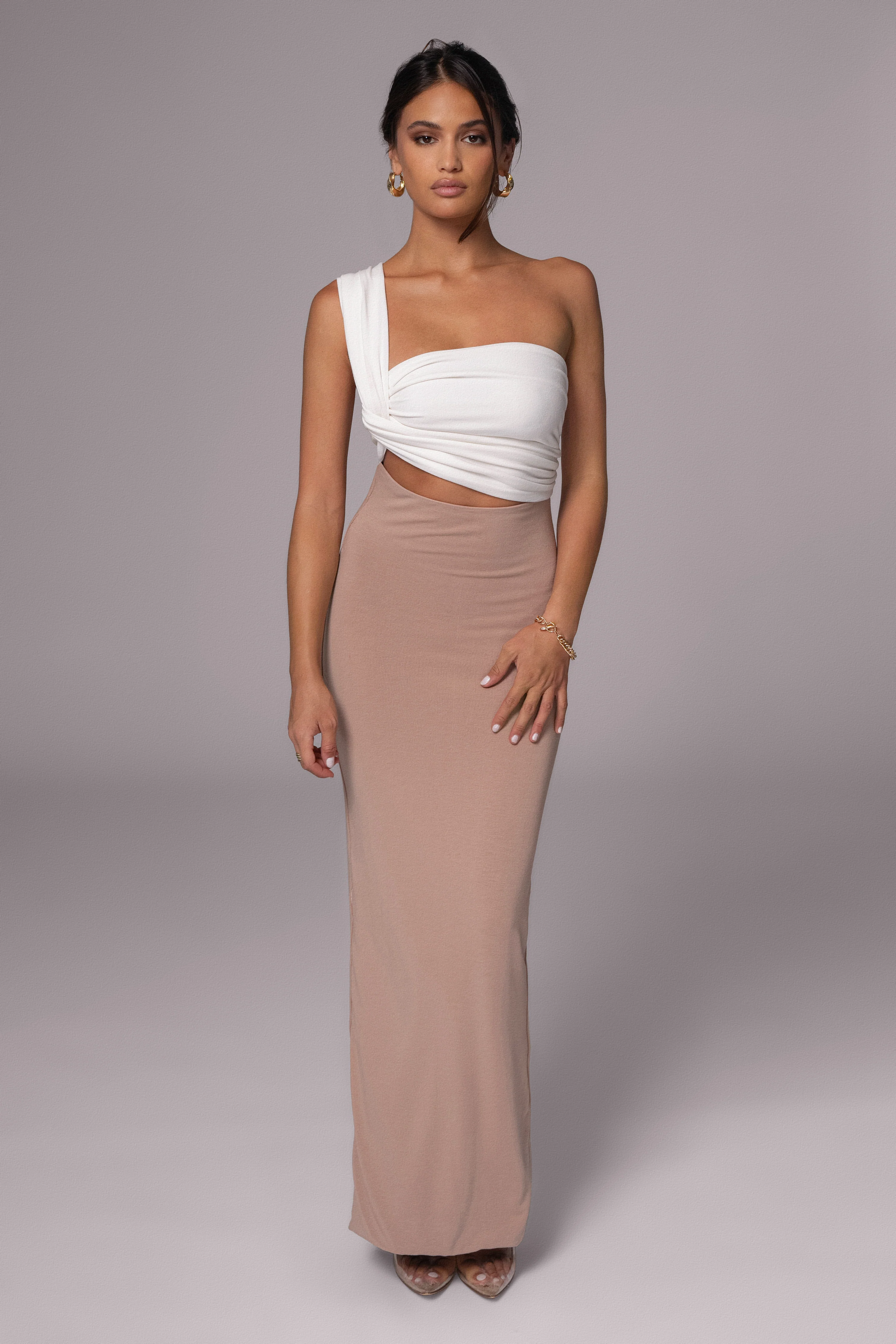 Black/Beige Dominic Reversible Maxi Dress - Image 3