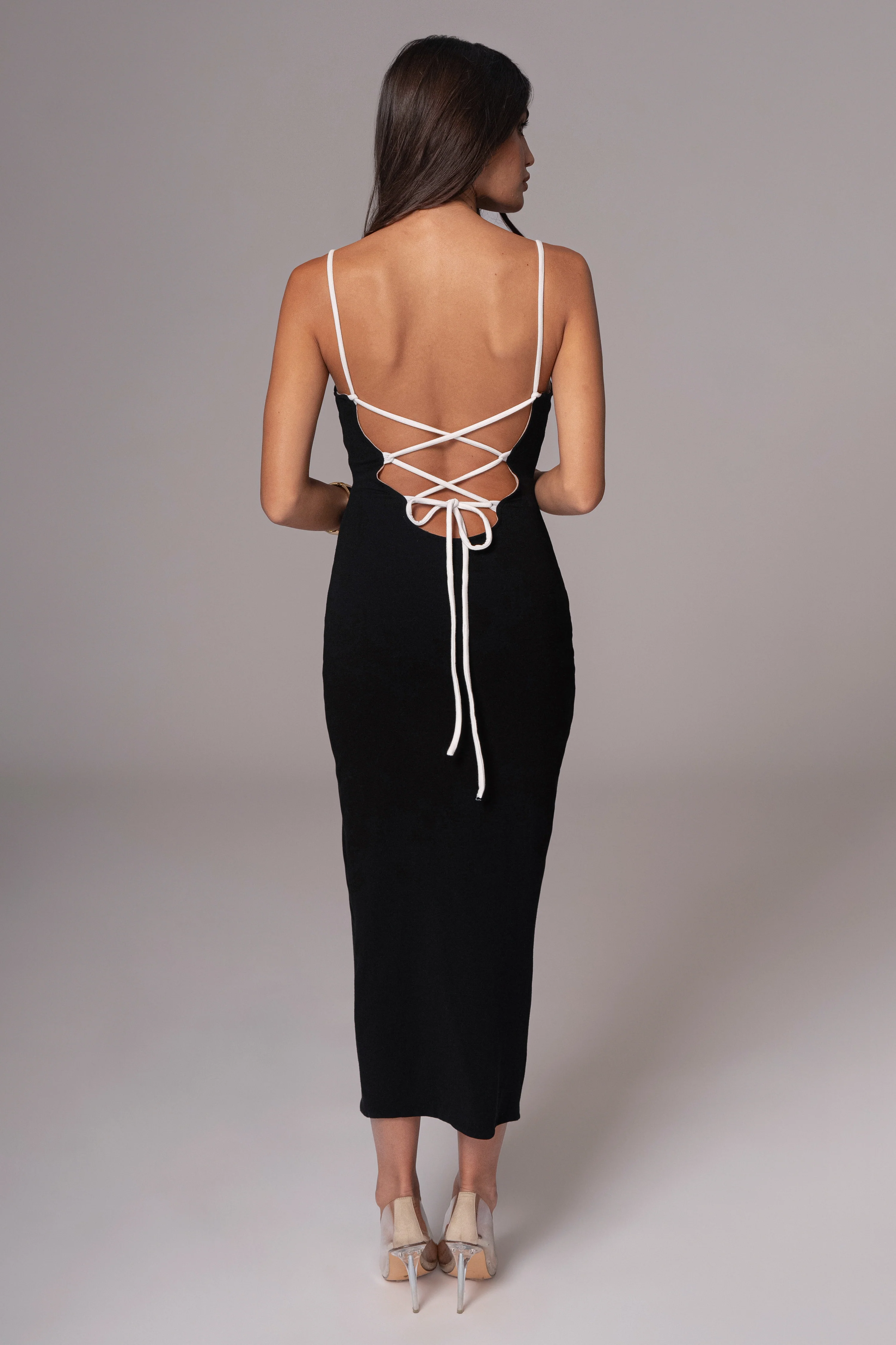 Black/Beige Katia Reversible Dress - Image 4