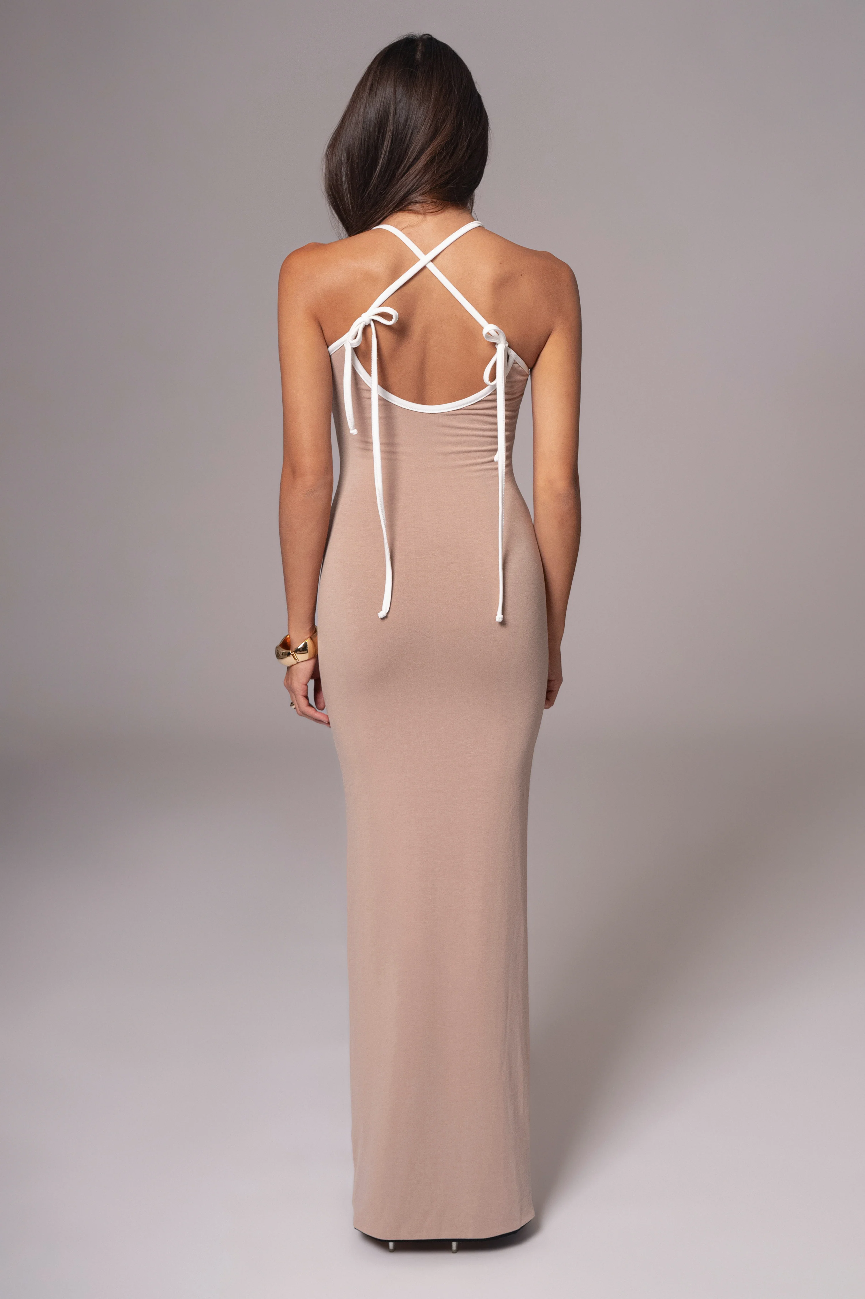 Black/Beige Shawna Reversible Maxi Dress - Image 21