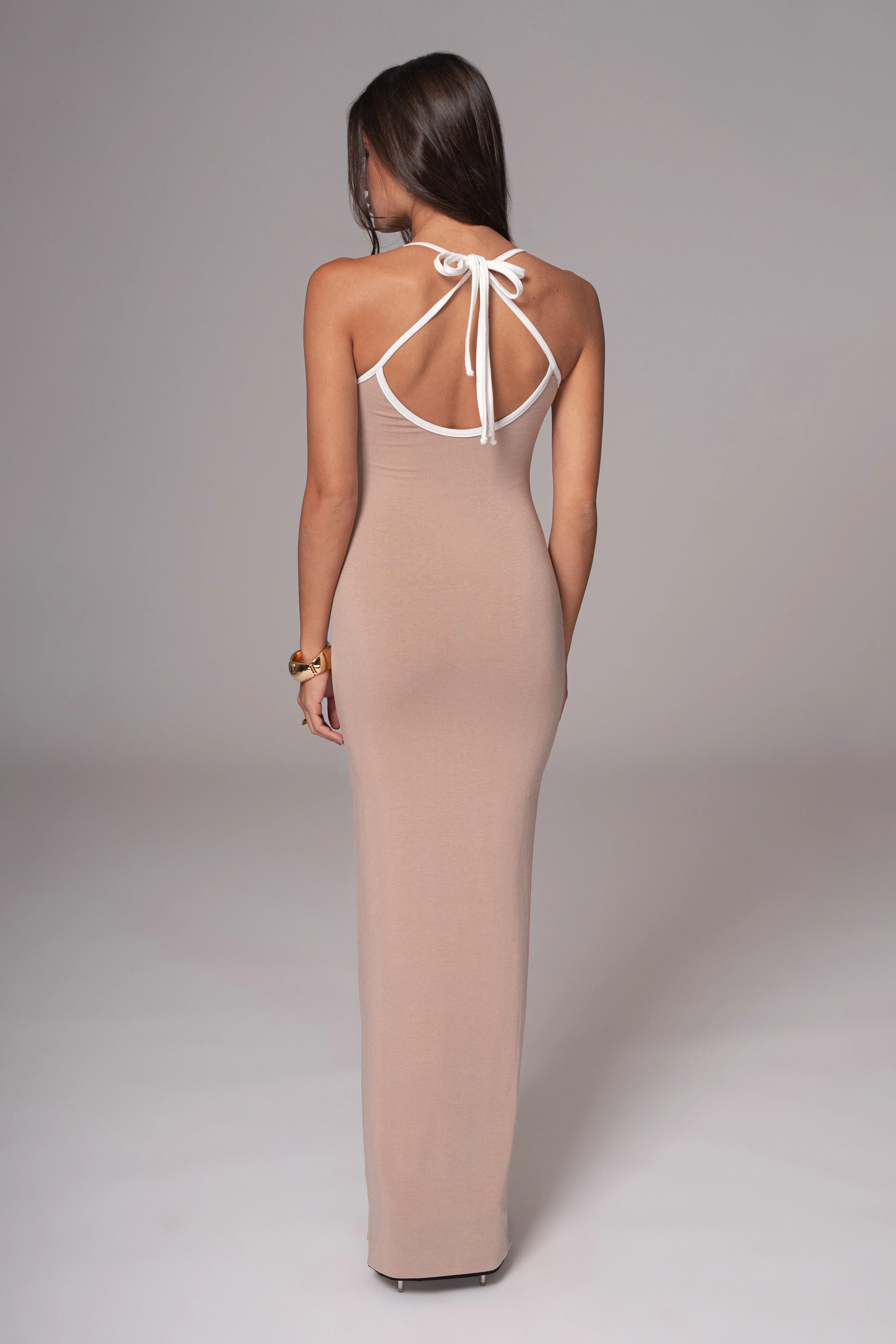 Black/Beige Shawna Reversible Maxi Dress - Image 24
