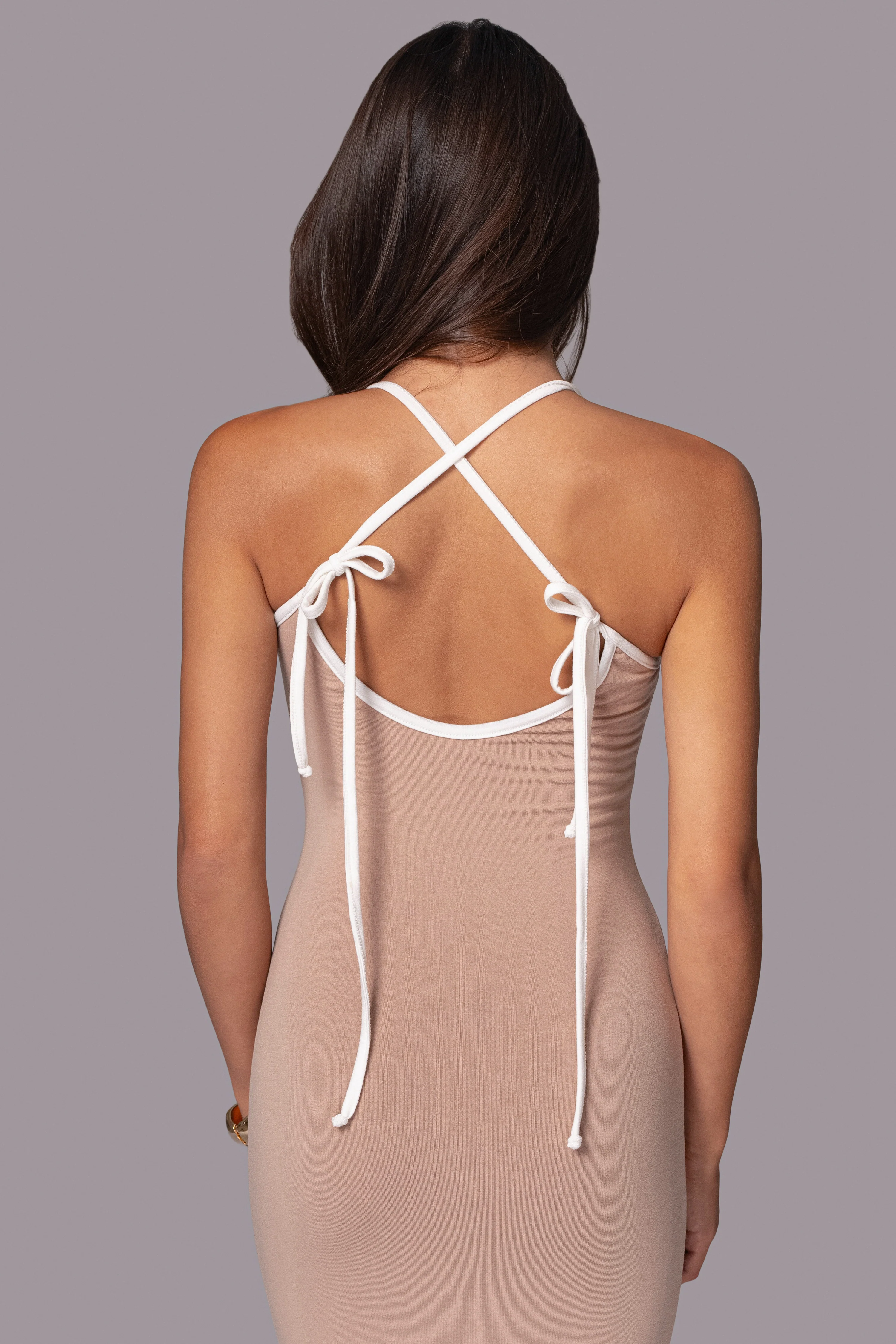 Black/Beige Shawna Reversible Maxi Dress - Image 25
