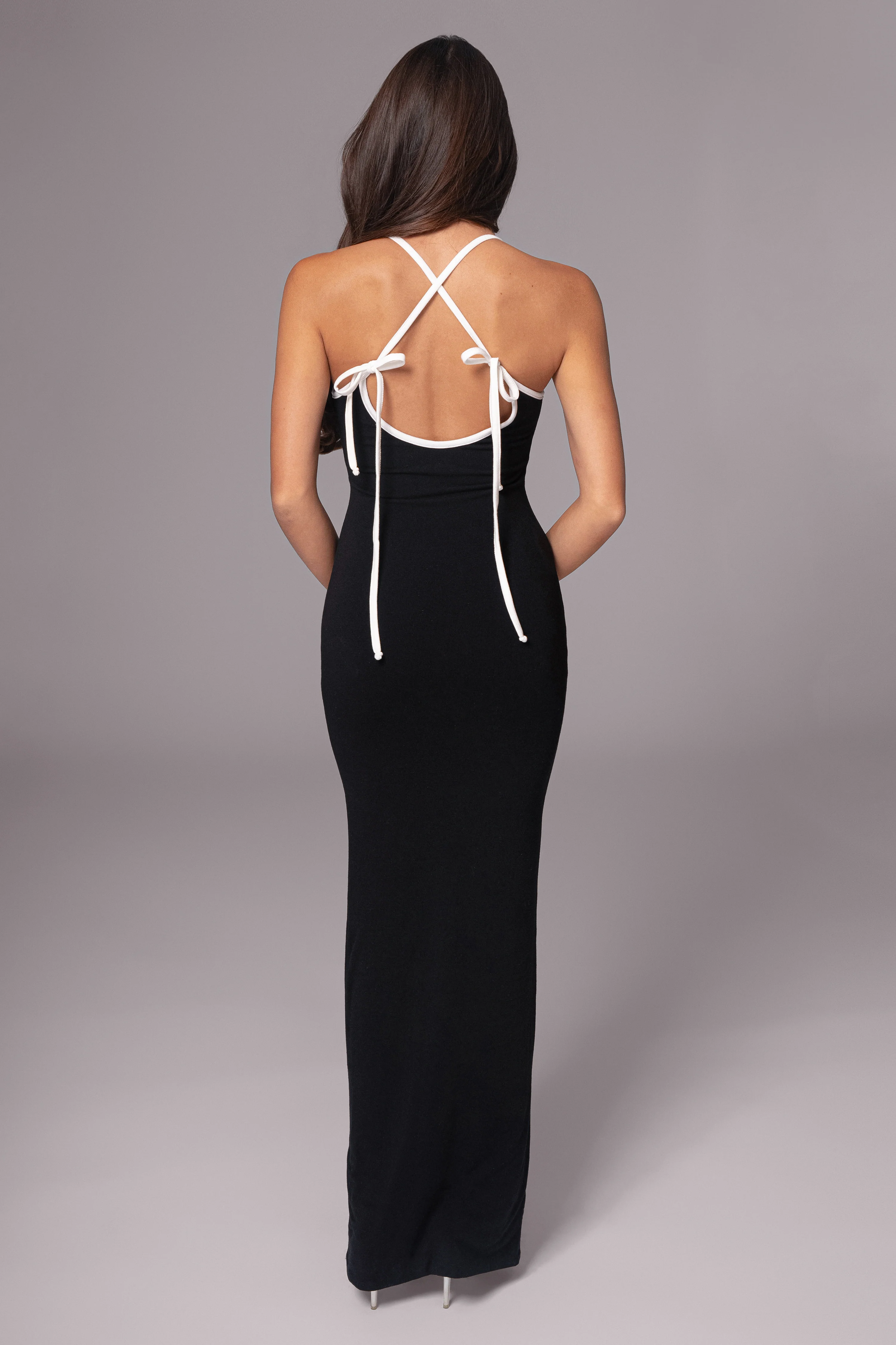 Black/Beige Shawna Reversible Maxi Dress - Image 27