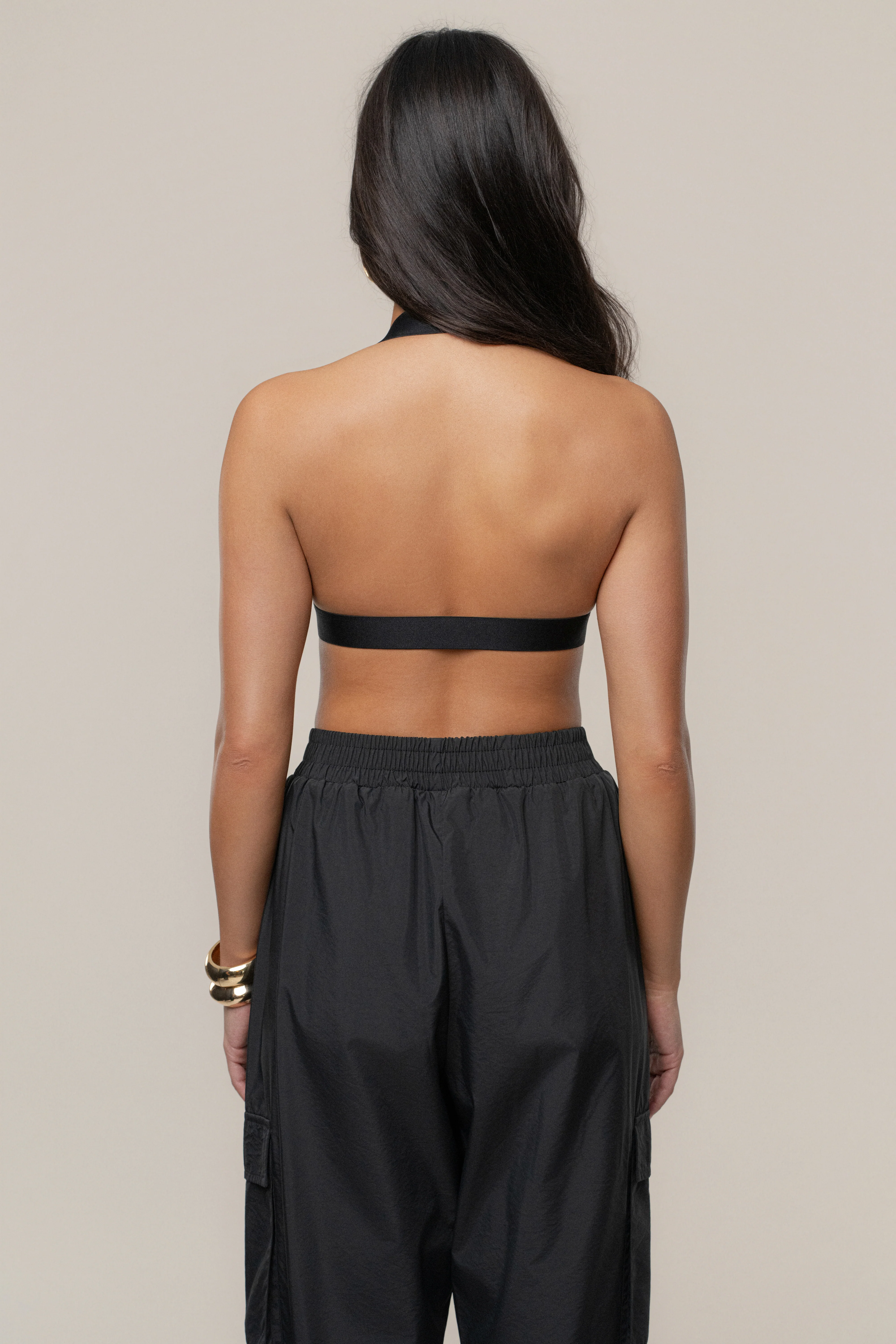 Black Belted Motion Halter Top - Image 5