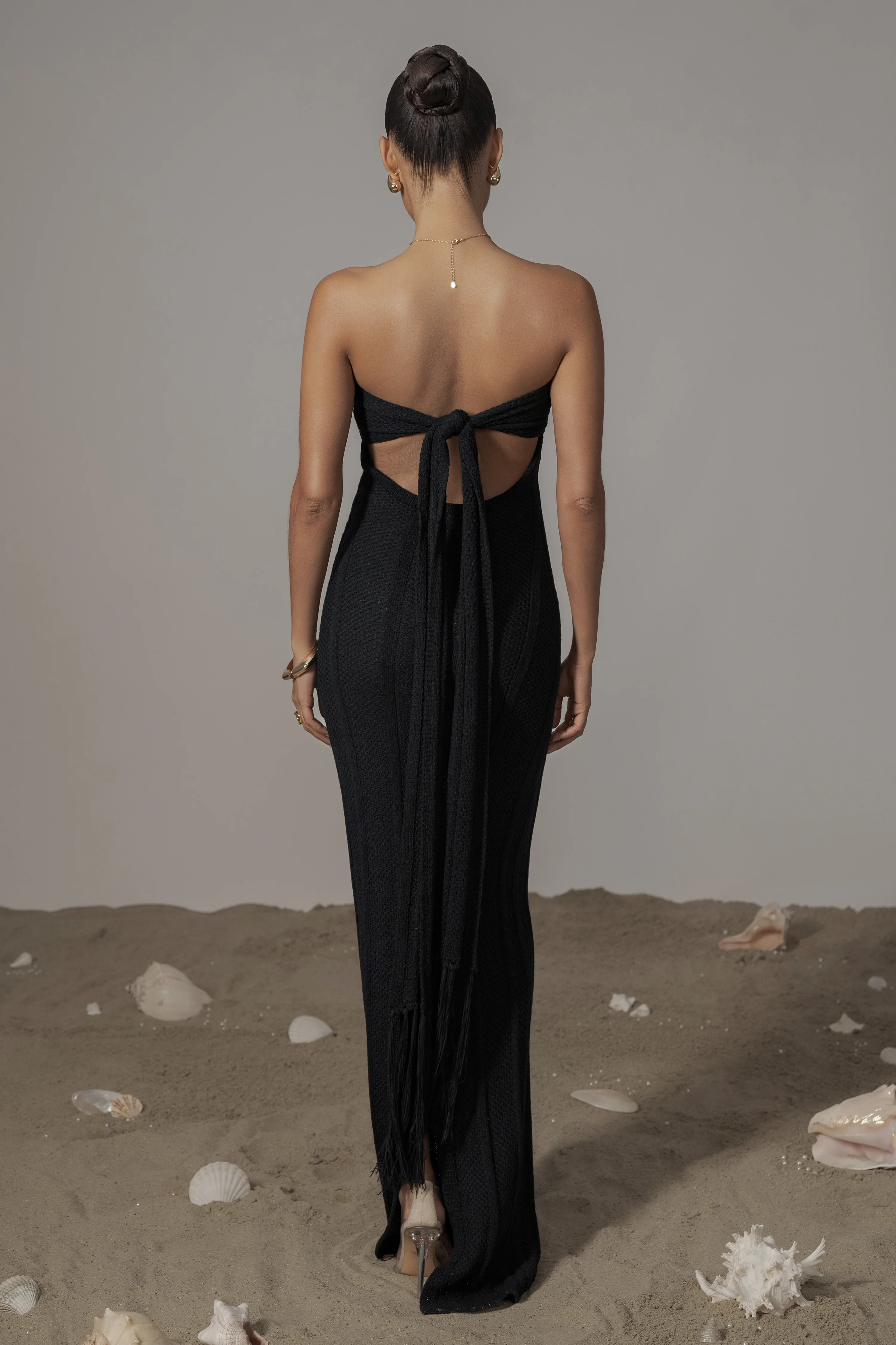 Black Blanca Strapless Maxi Dress - Image 3