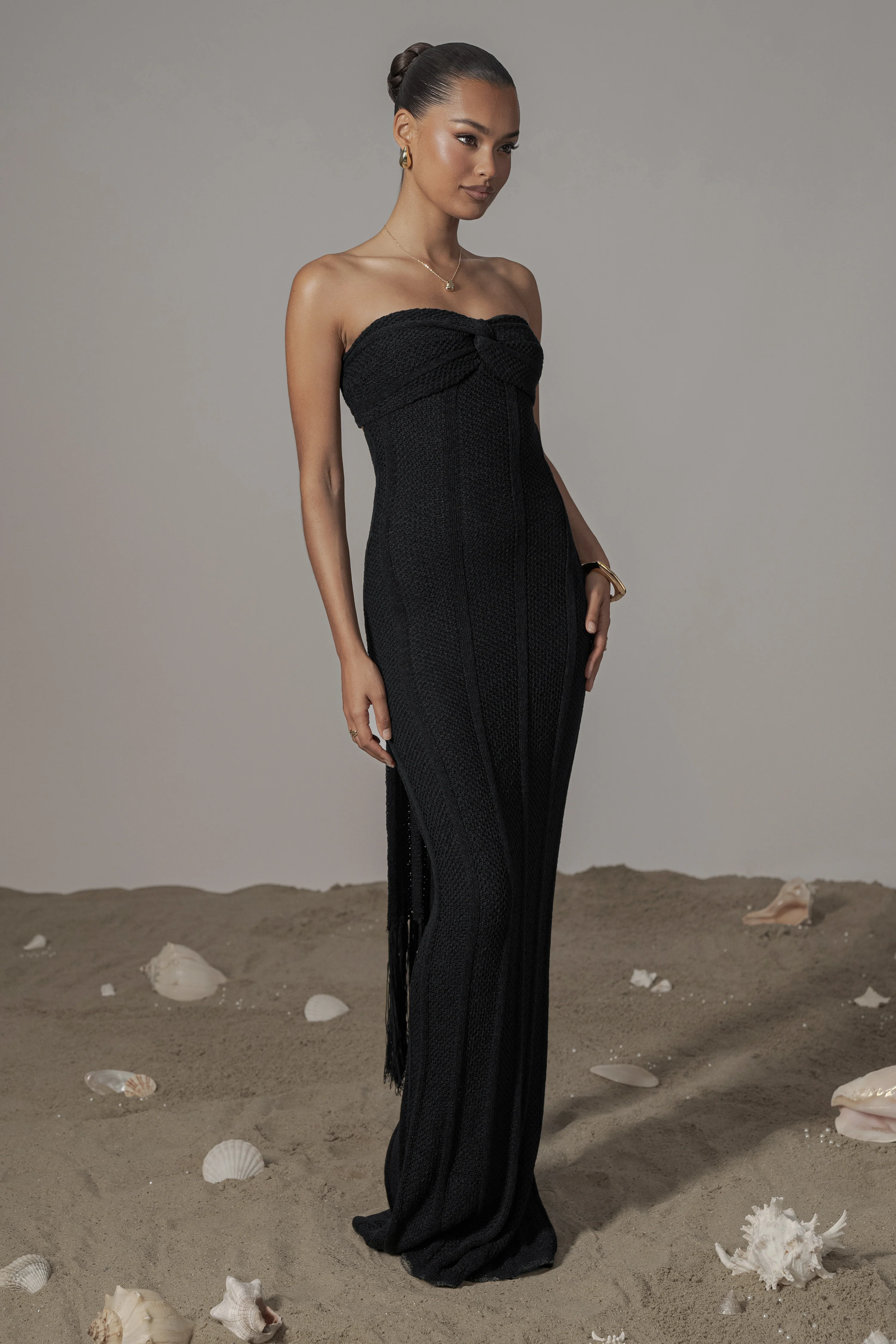 Black Blanca Strapless Maxi Dress - Image 4