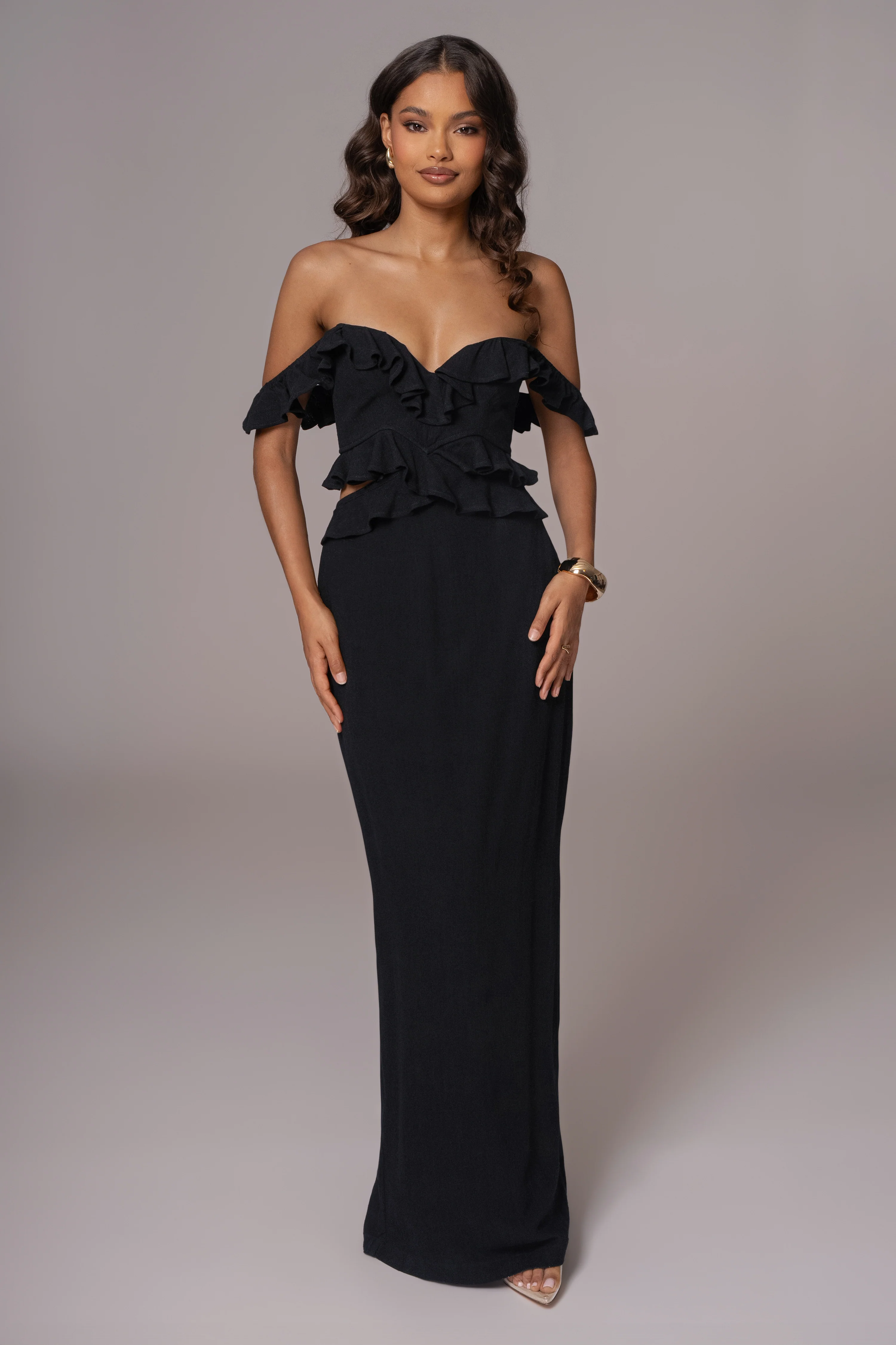Black Brighter Days Linen Maxi Dress - Image 4