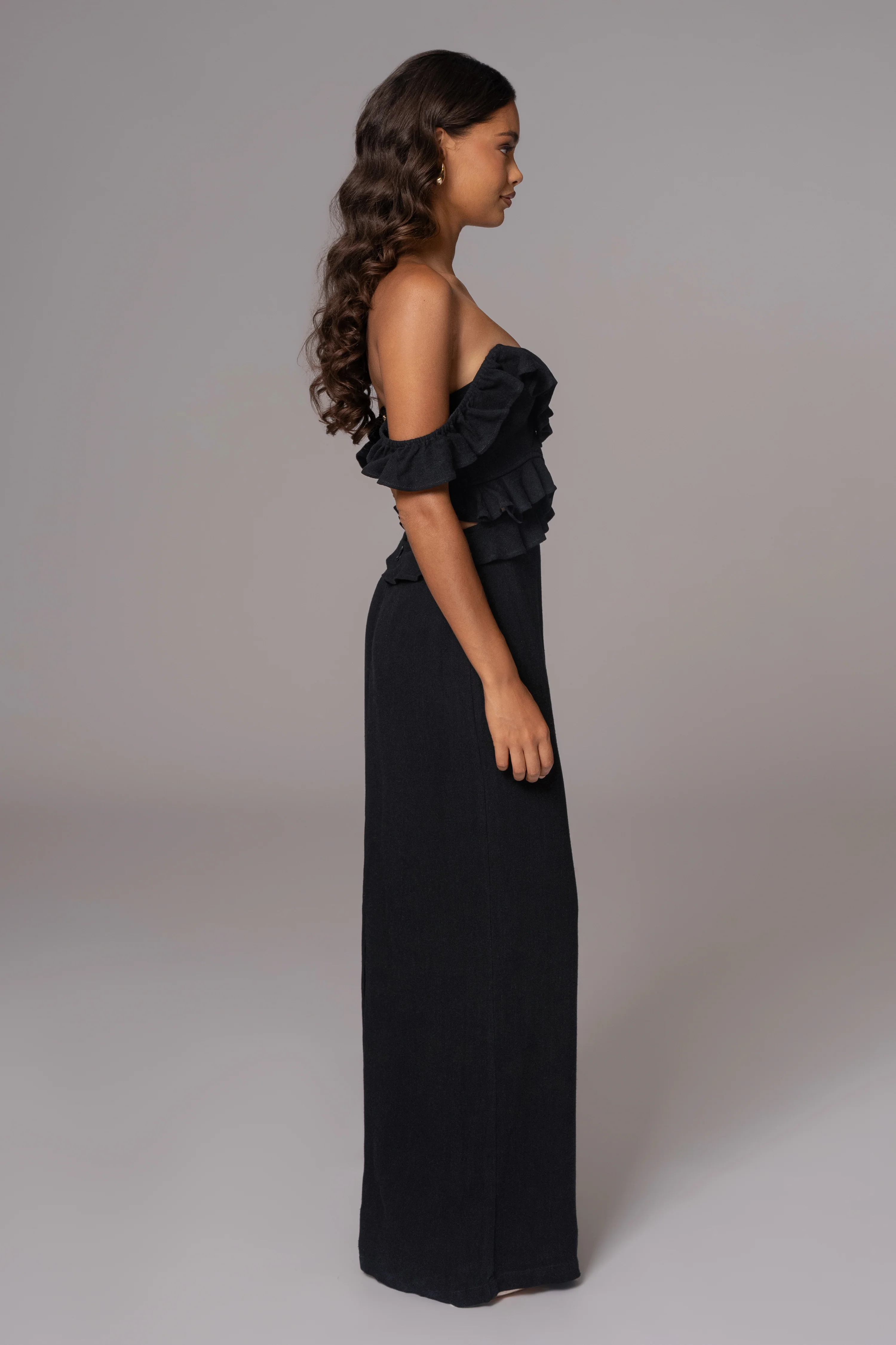 Black Brighter Days Linen Maxi Dress - Image 7