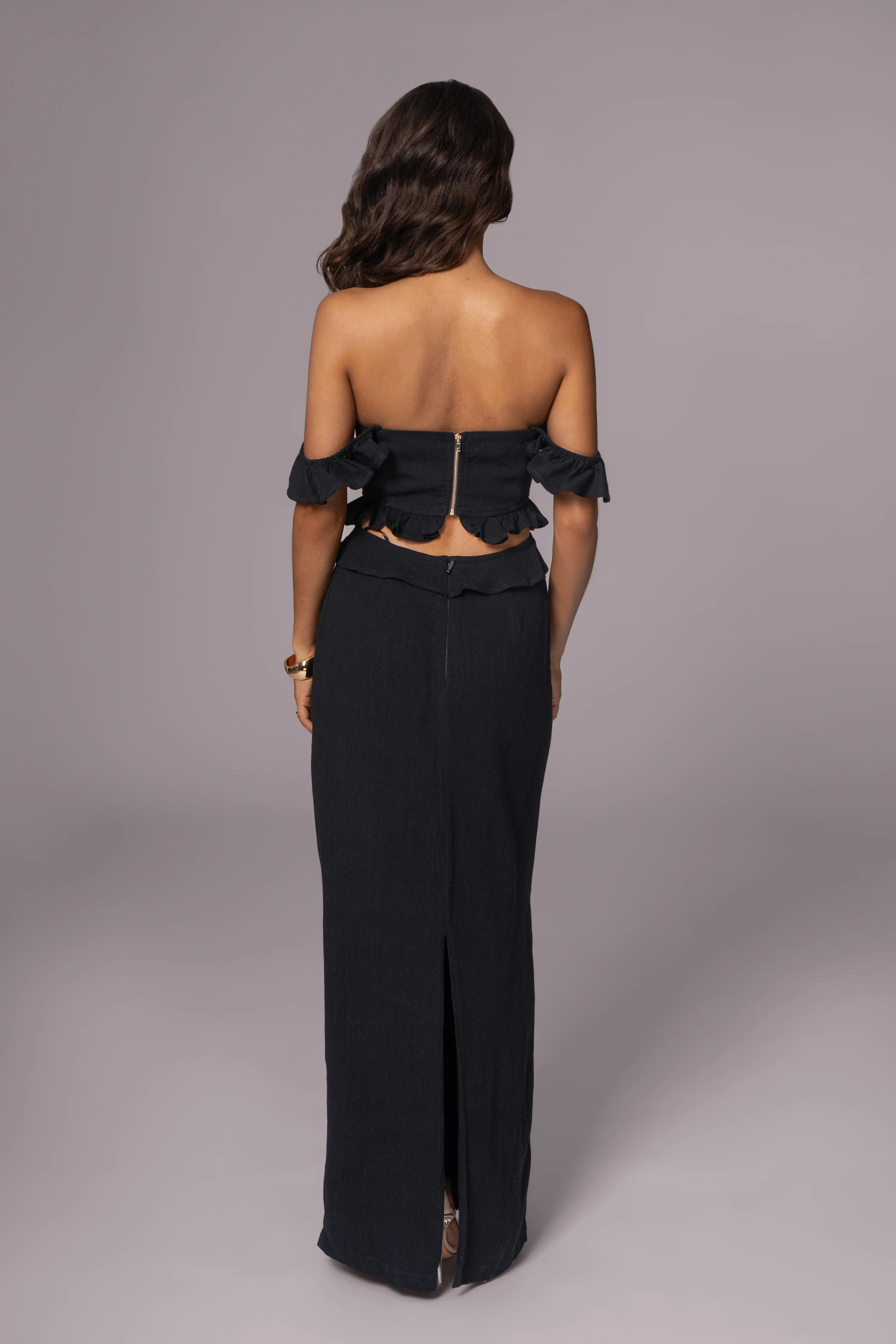 Black Brighter Days Linen Maxi Dress - Image 8