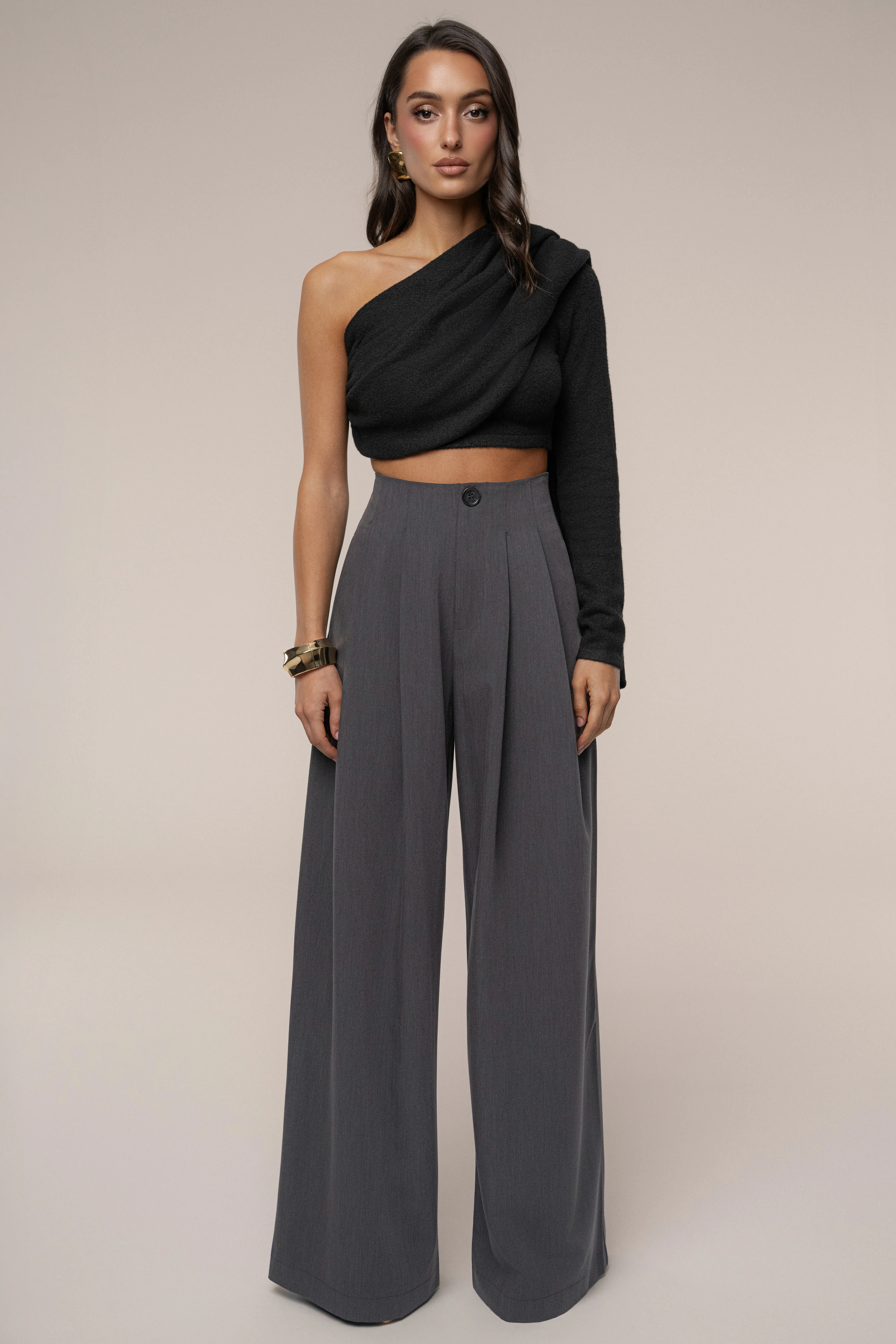Black Capsule One Shoulder Top - Image 3
