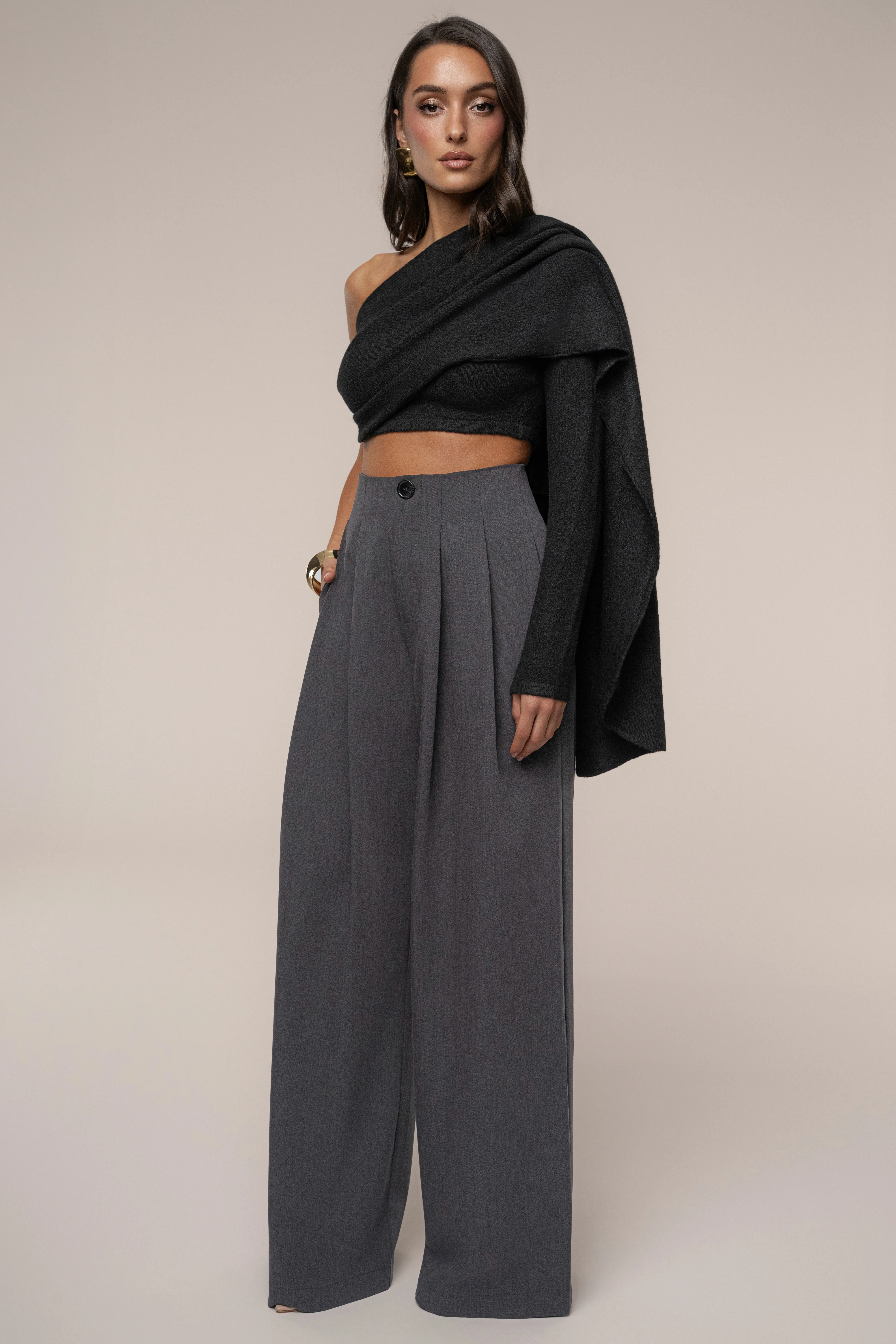 Black Capsule One Shoulder Top - Image 6