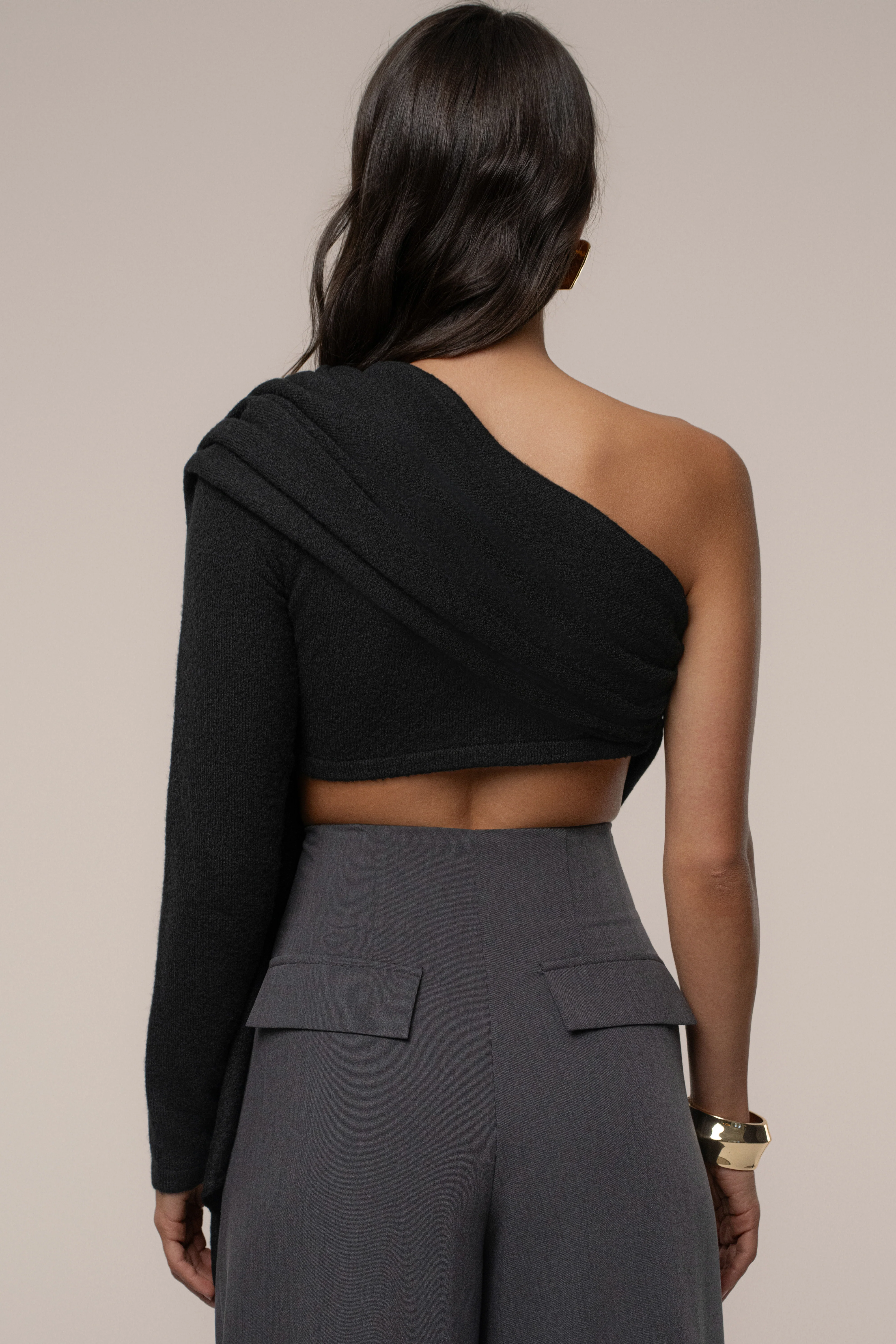 Black Capsule One Shoulder Top - Image 9