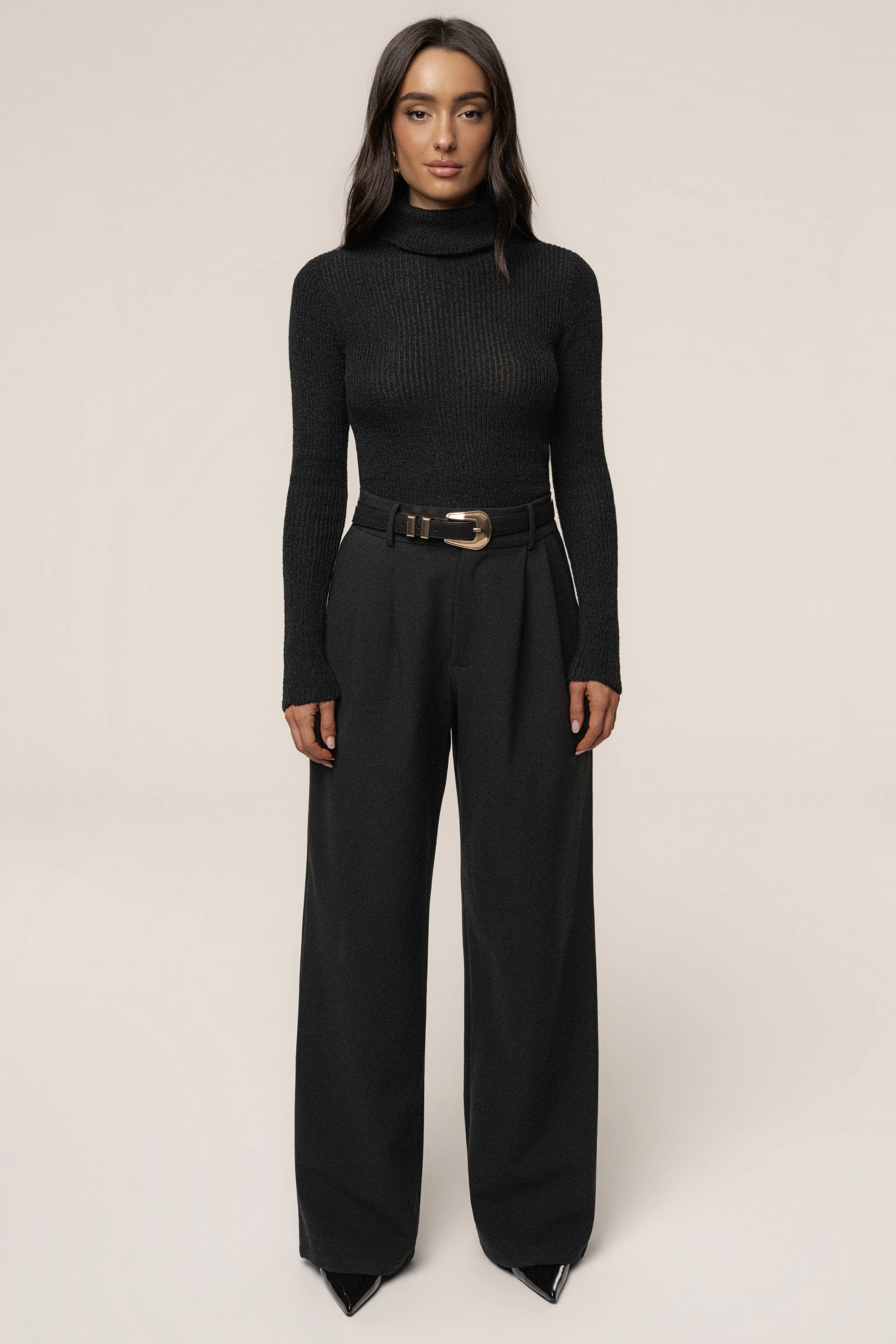 Black Carli Turtle Neck Top - Image 5