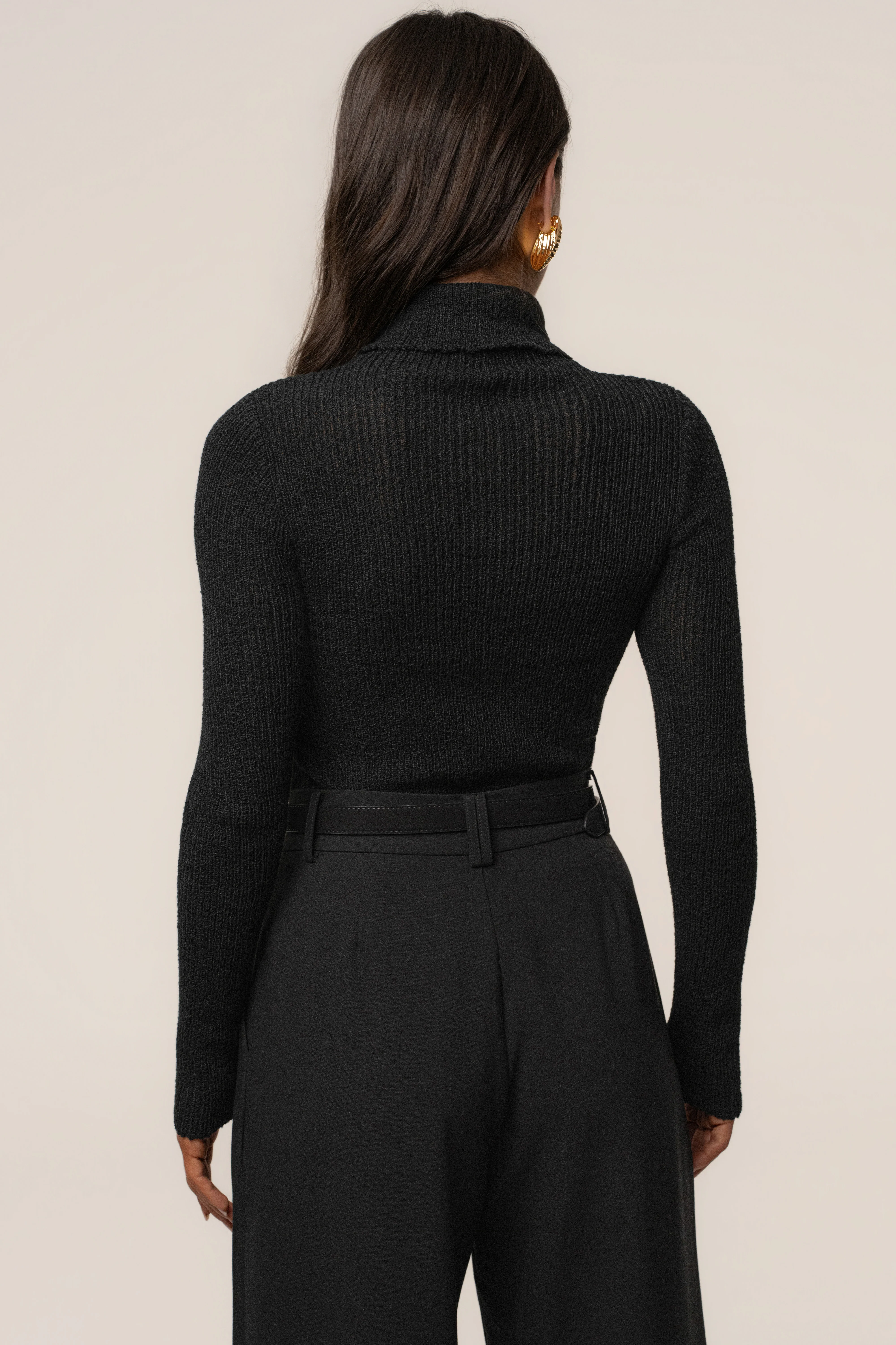 Black Carli Turtle Neck Top - Image 7