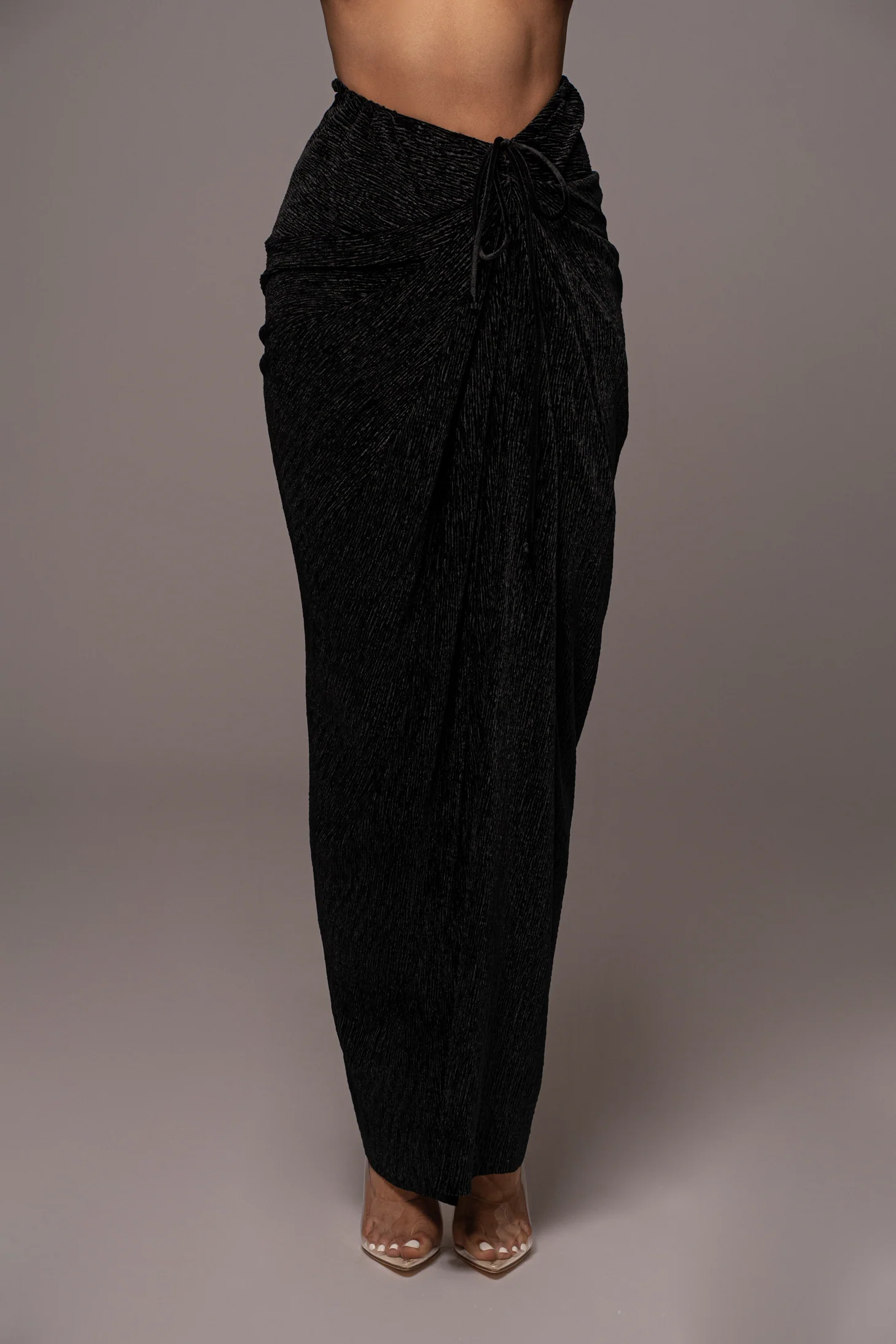 Black Chosen One Velvet Skirt Set - Image 6