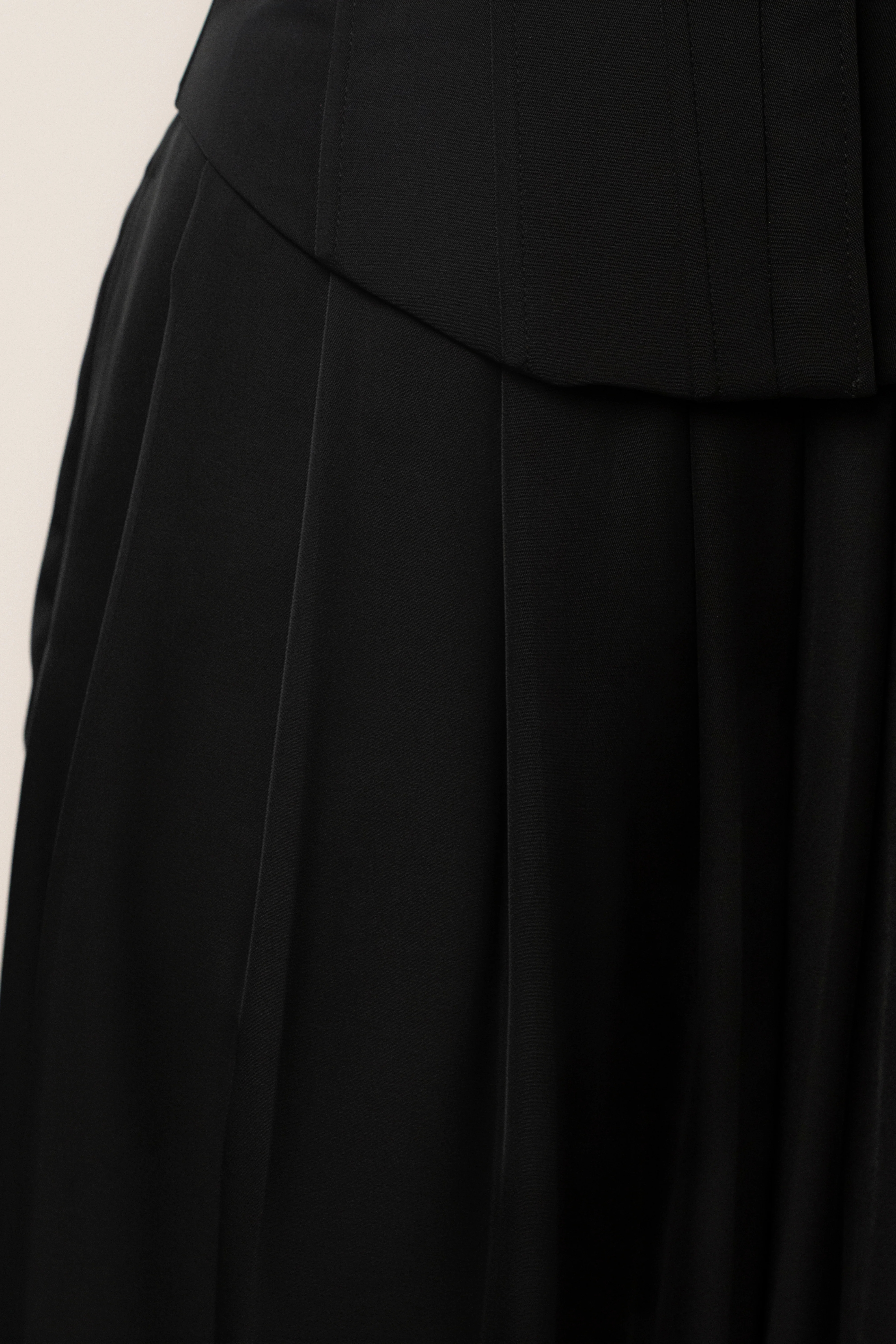Black Clara Wide Leg Pleated Trousers - Image 15