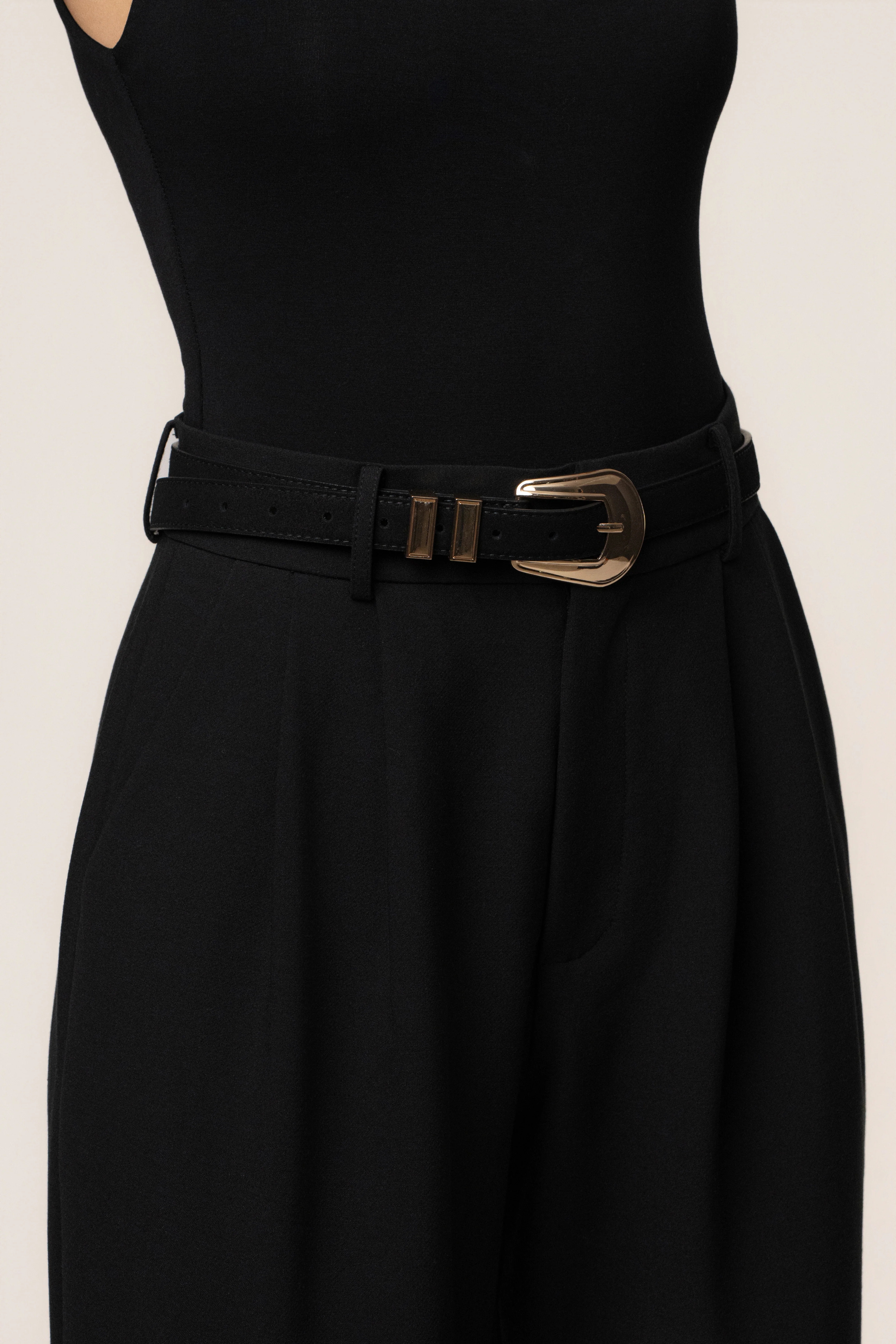 Black Classic Arc Buckle Belt - Image 4