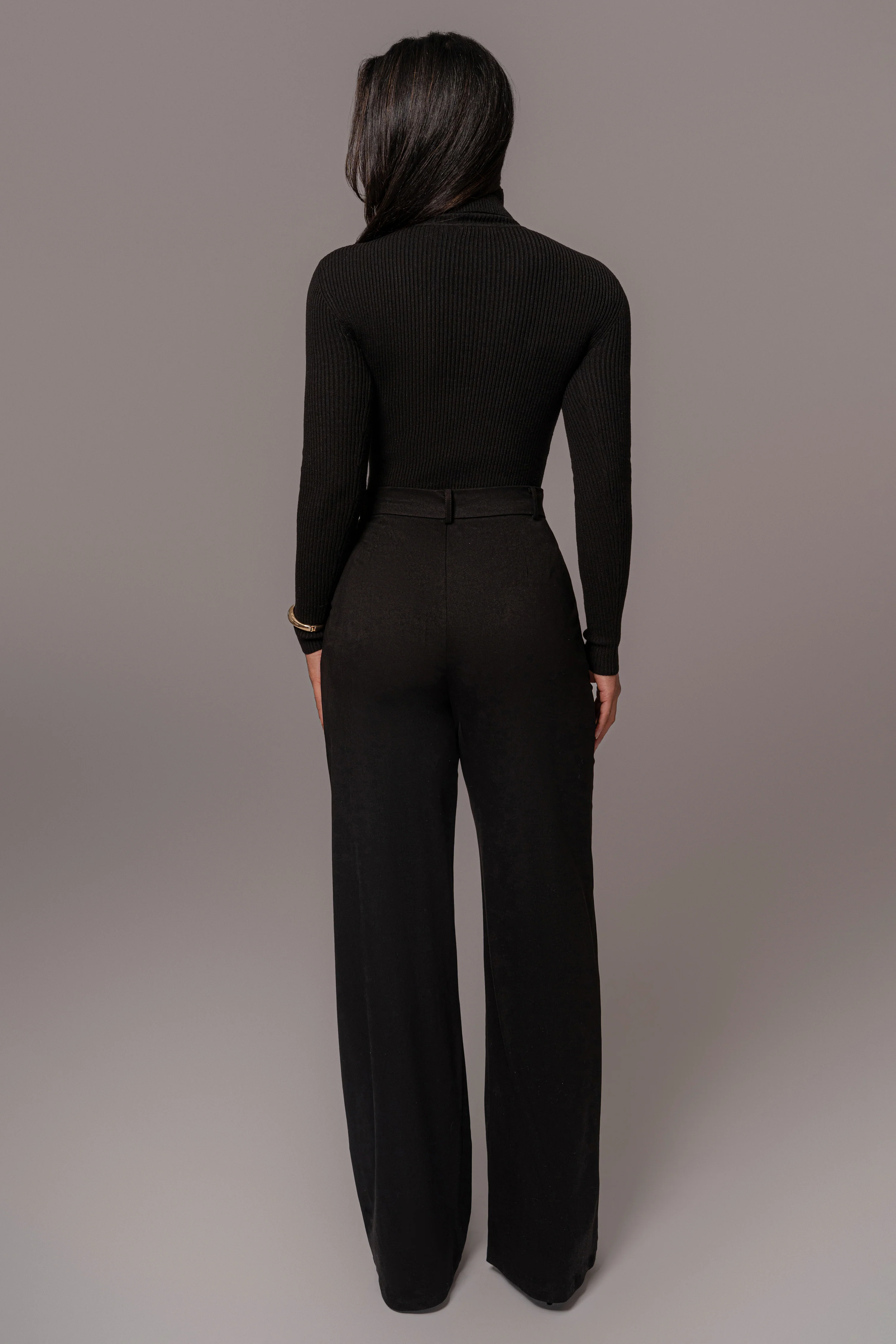Black Classic High Rise Trousers - Image 10