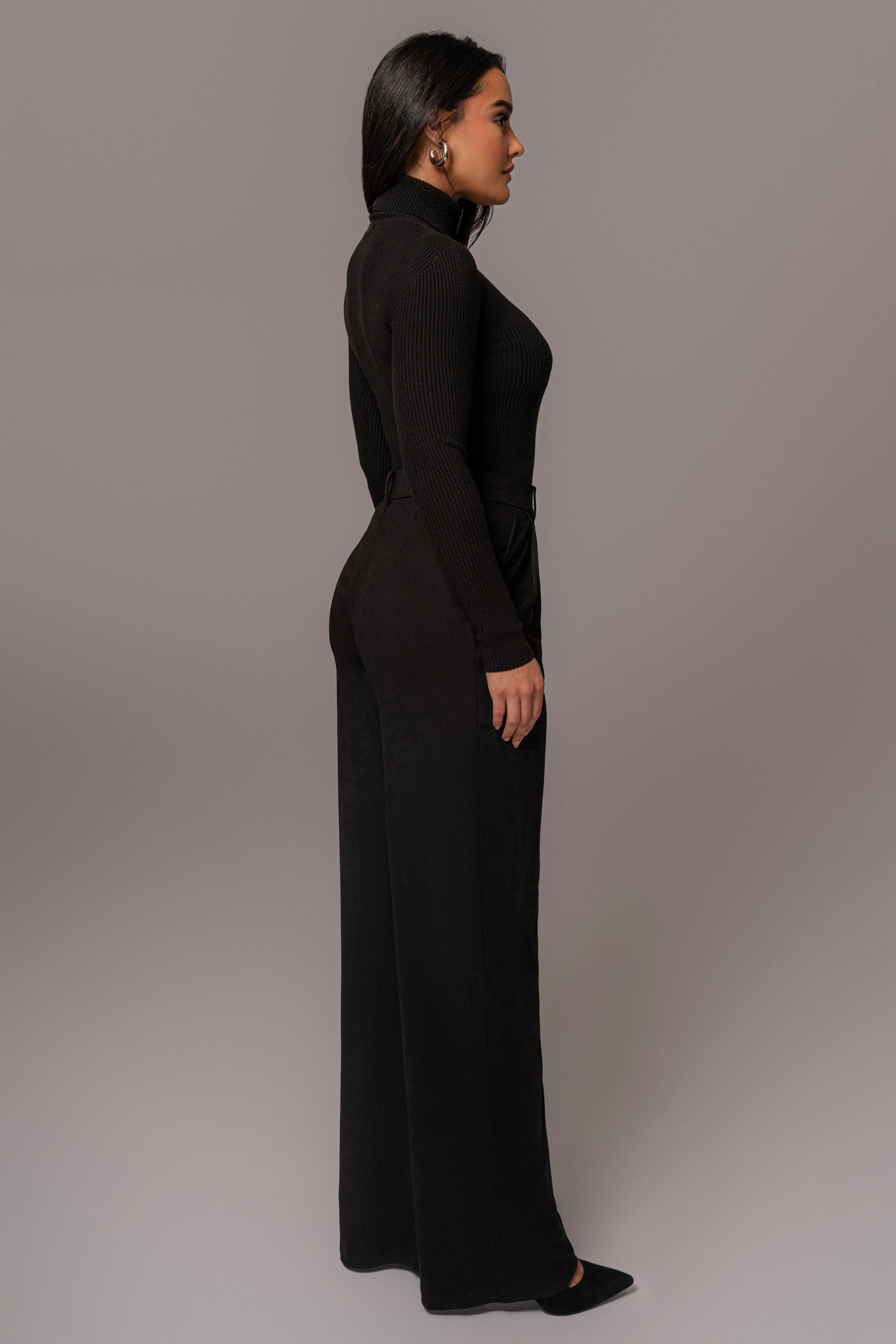 Black Classic High Rise Trousers - Image 12