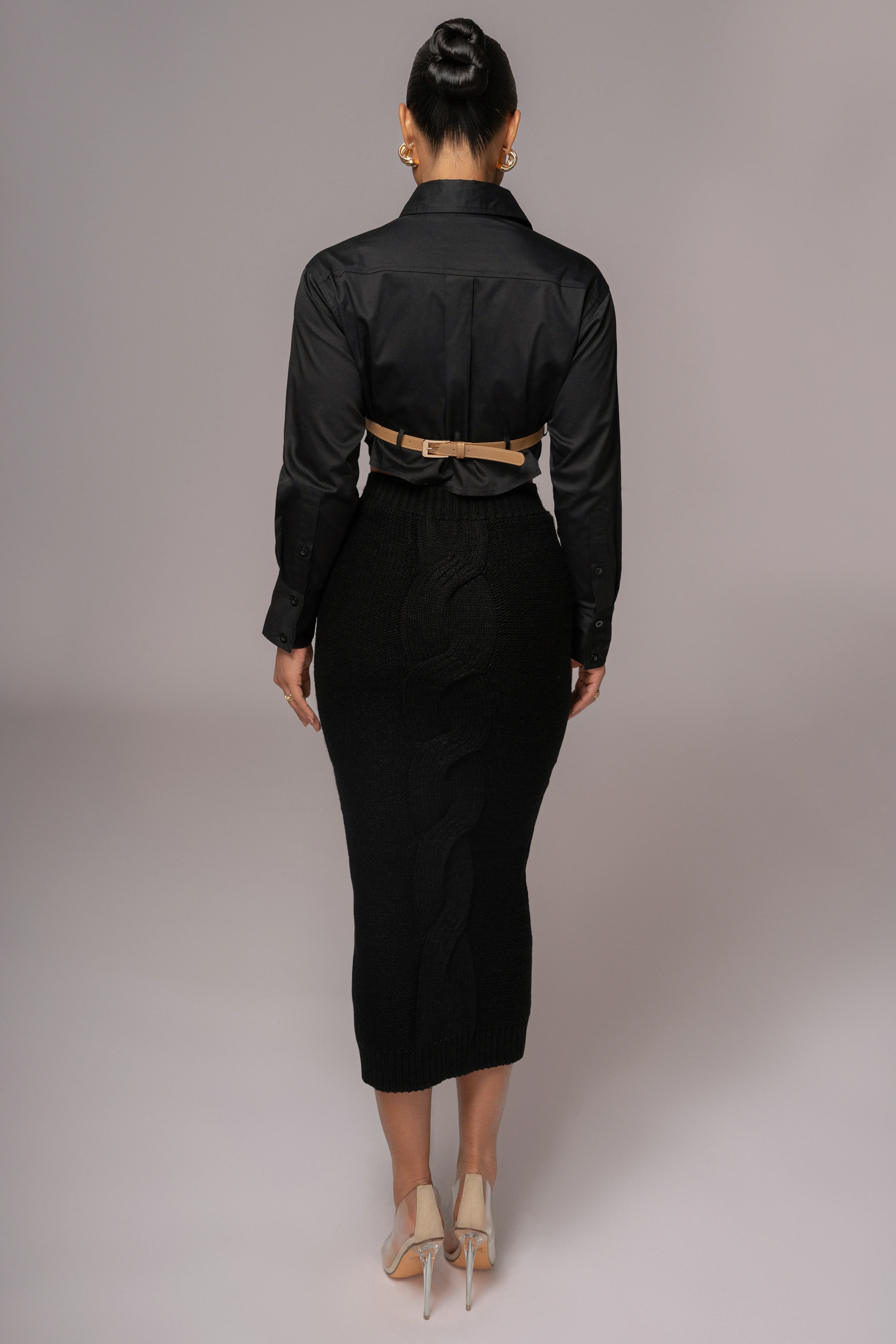 Black Close To You Collared Top - Image 10