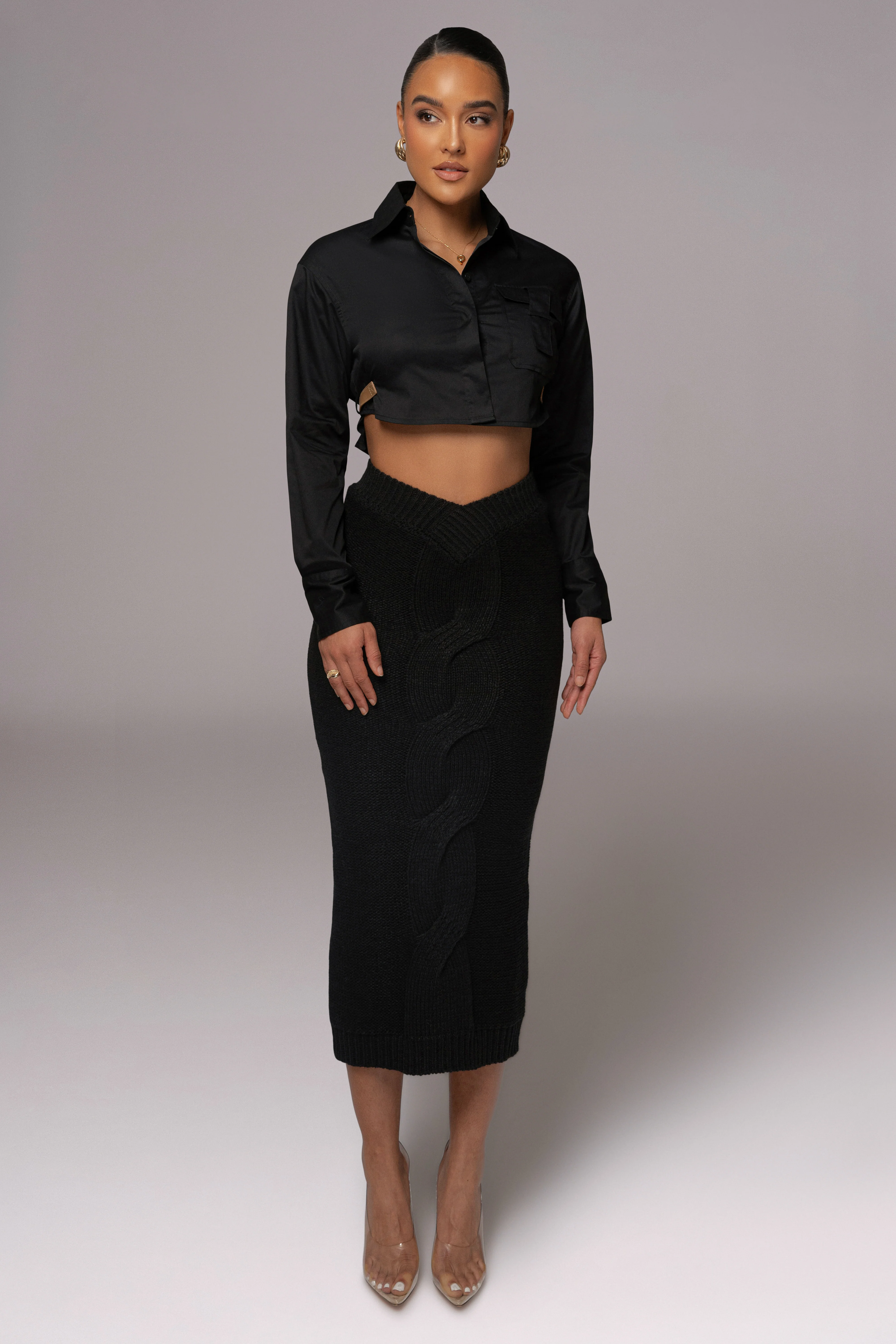 Black Close To You Collared Top - Image 5