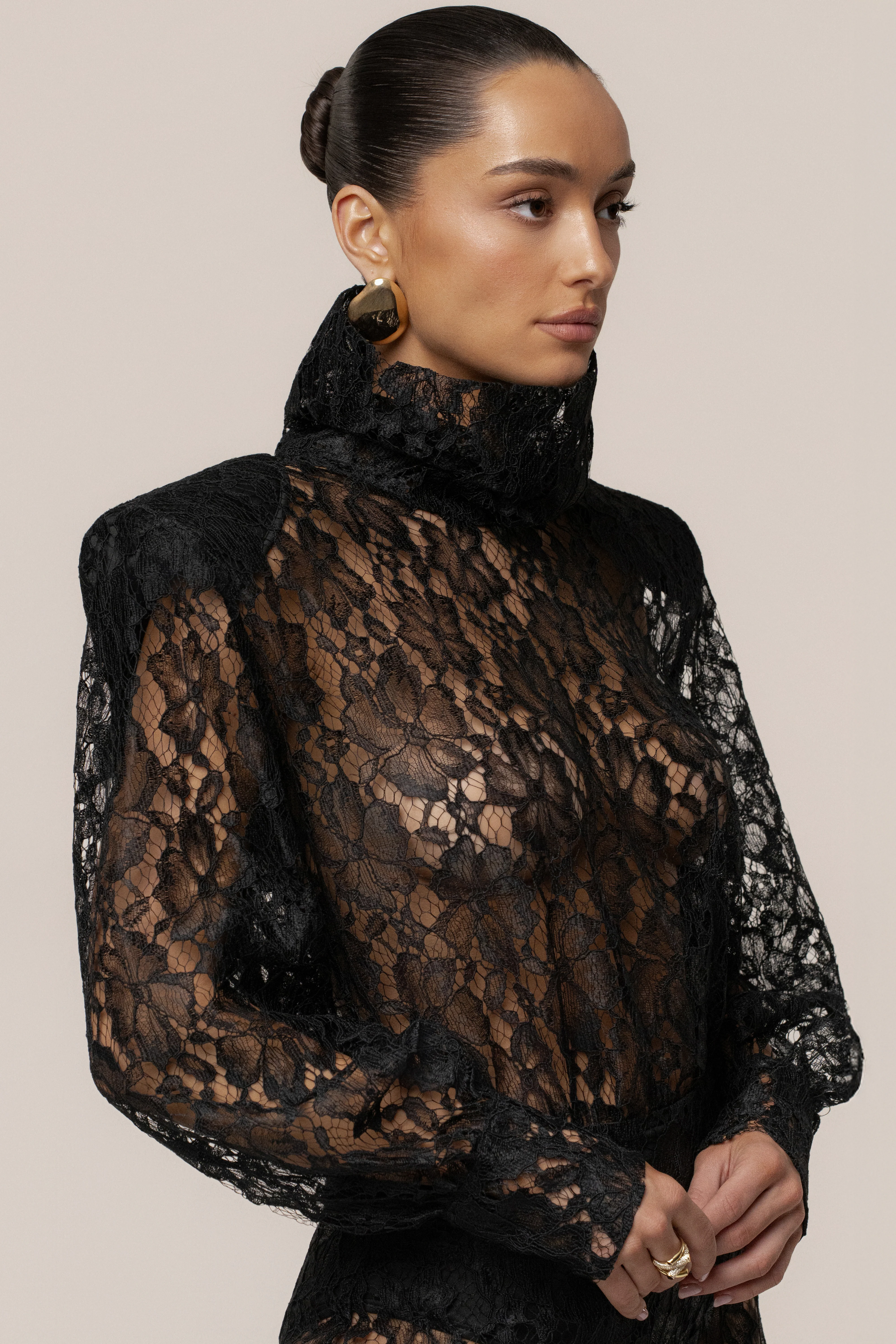 Black Devotion Lace Bodysuit & Skirt Set - Image 11