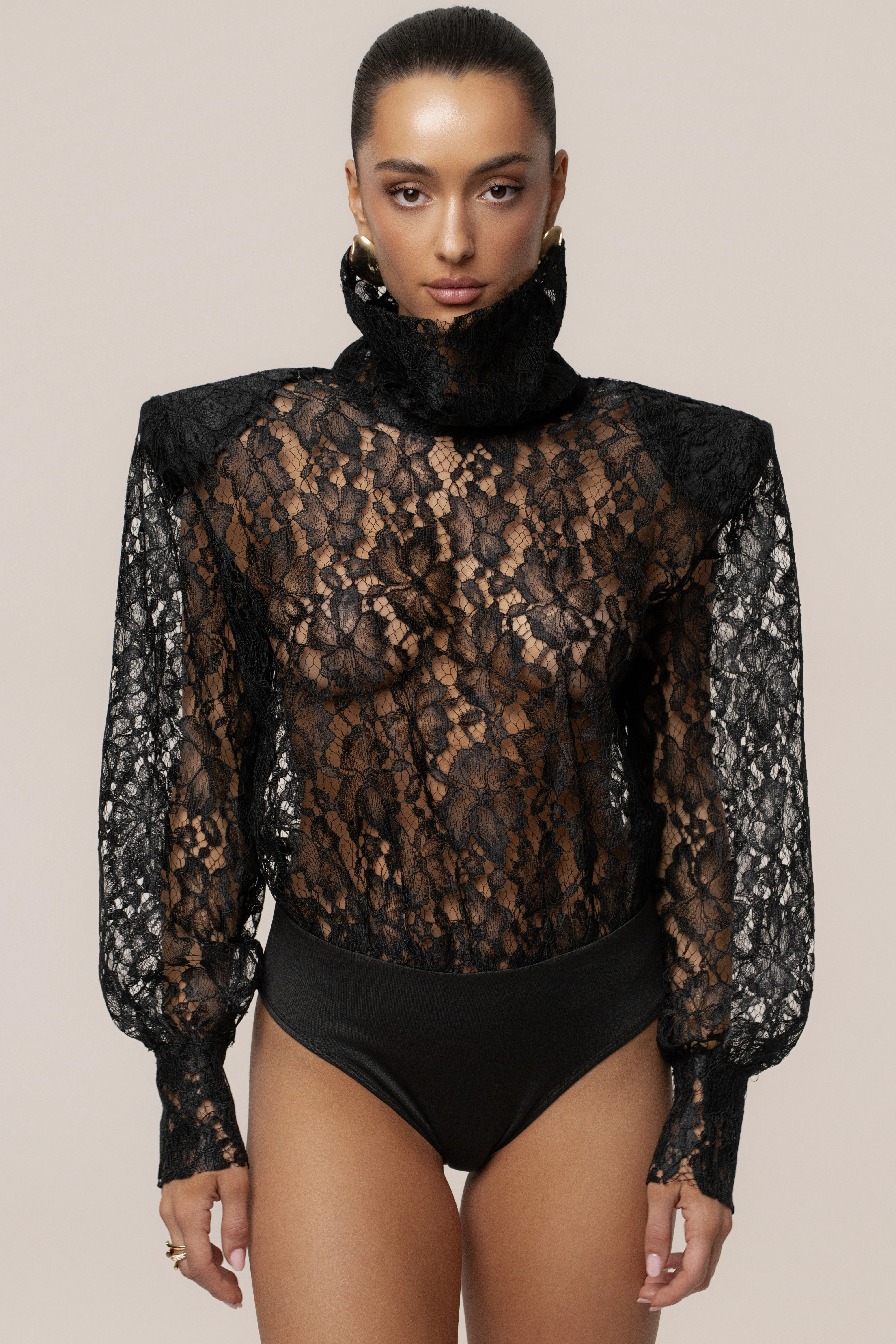 Black Devotion Lace Bodysuit & Skirt Set - Image 13