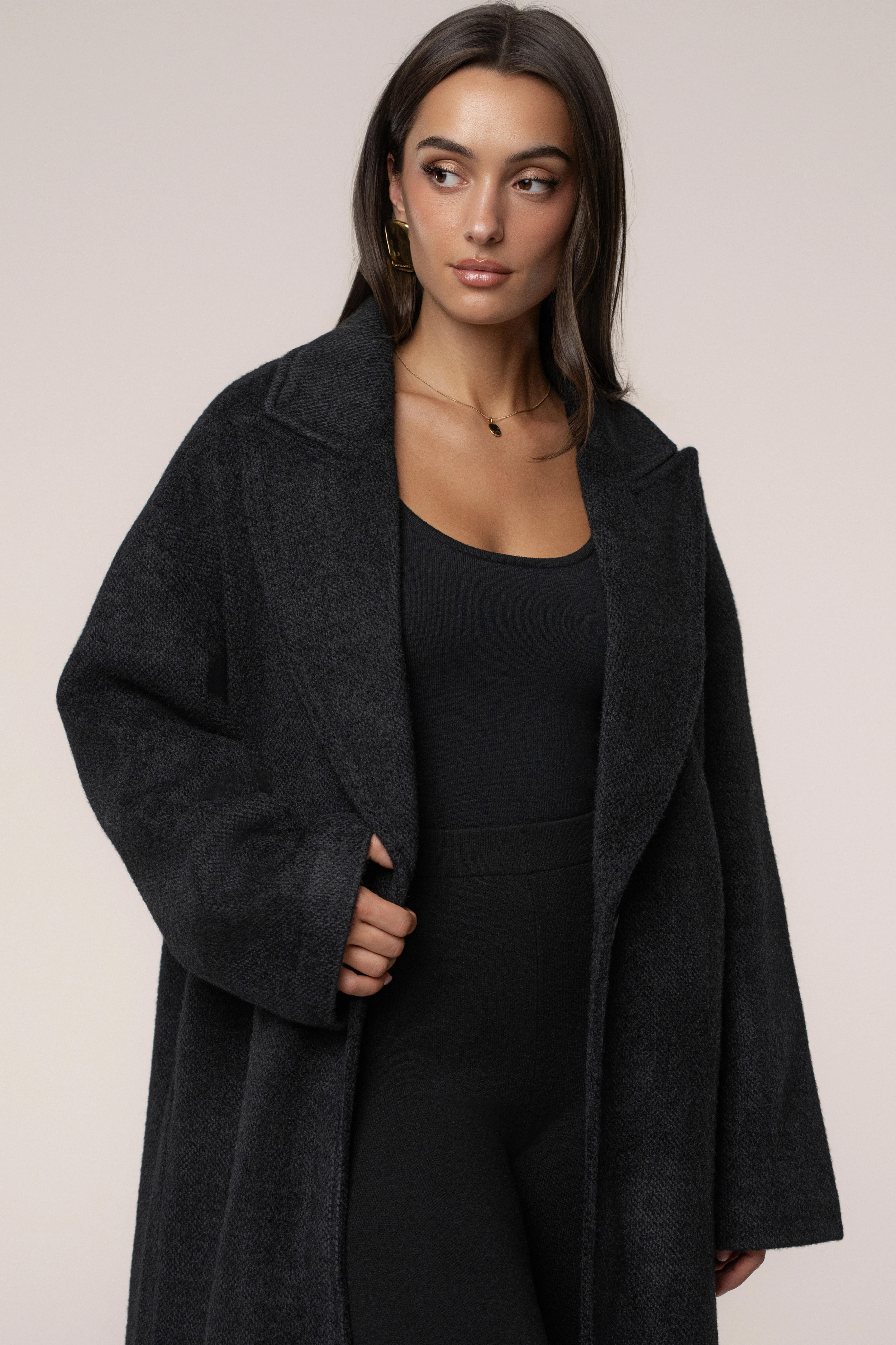 Black Dion Oversized Coat - Image 3