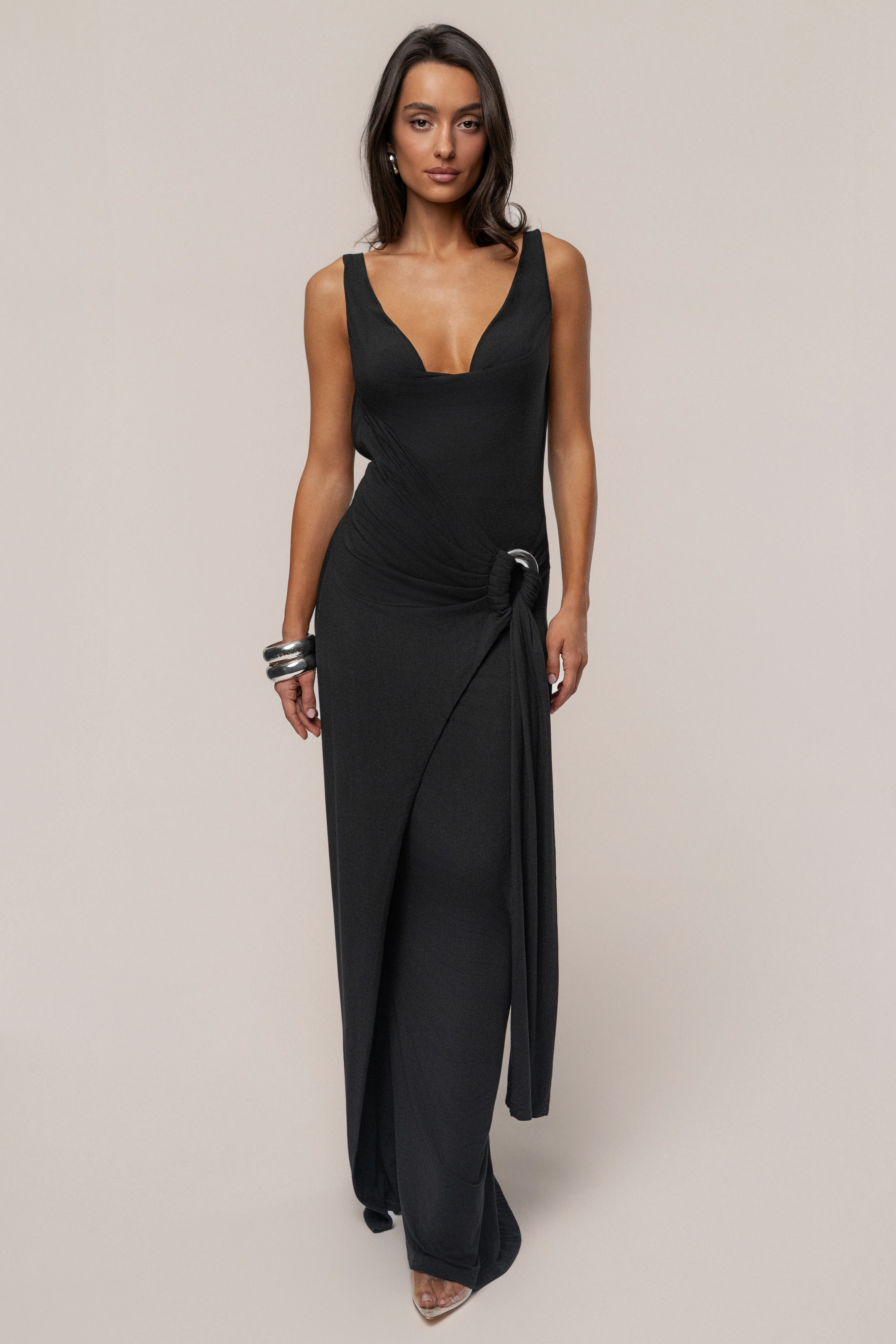 Black Divine State Maxi Dress - Image 4