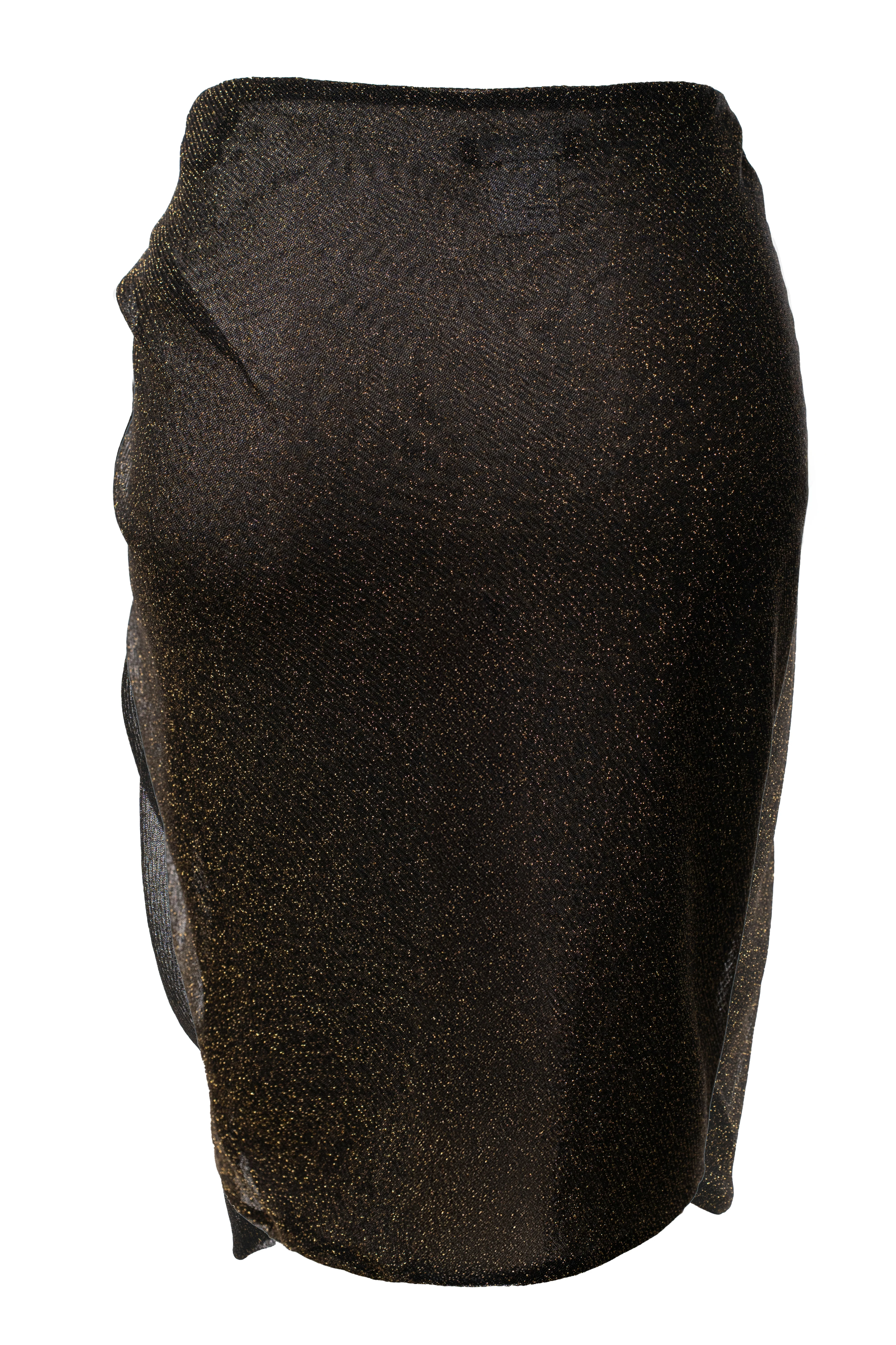 Black Dreamscape Lurex Knit Mini Skirt - Image 6