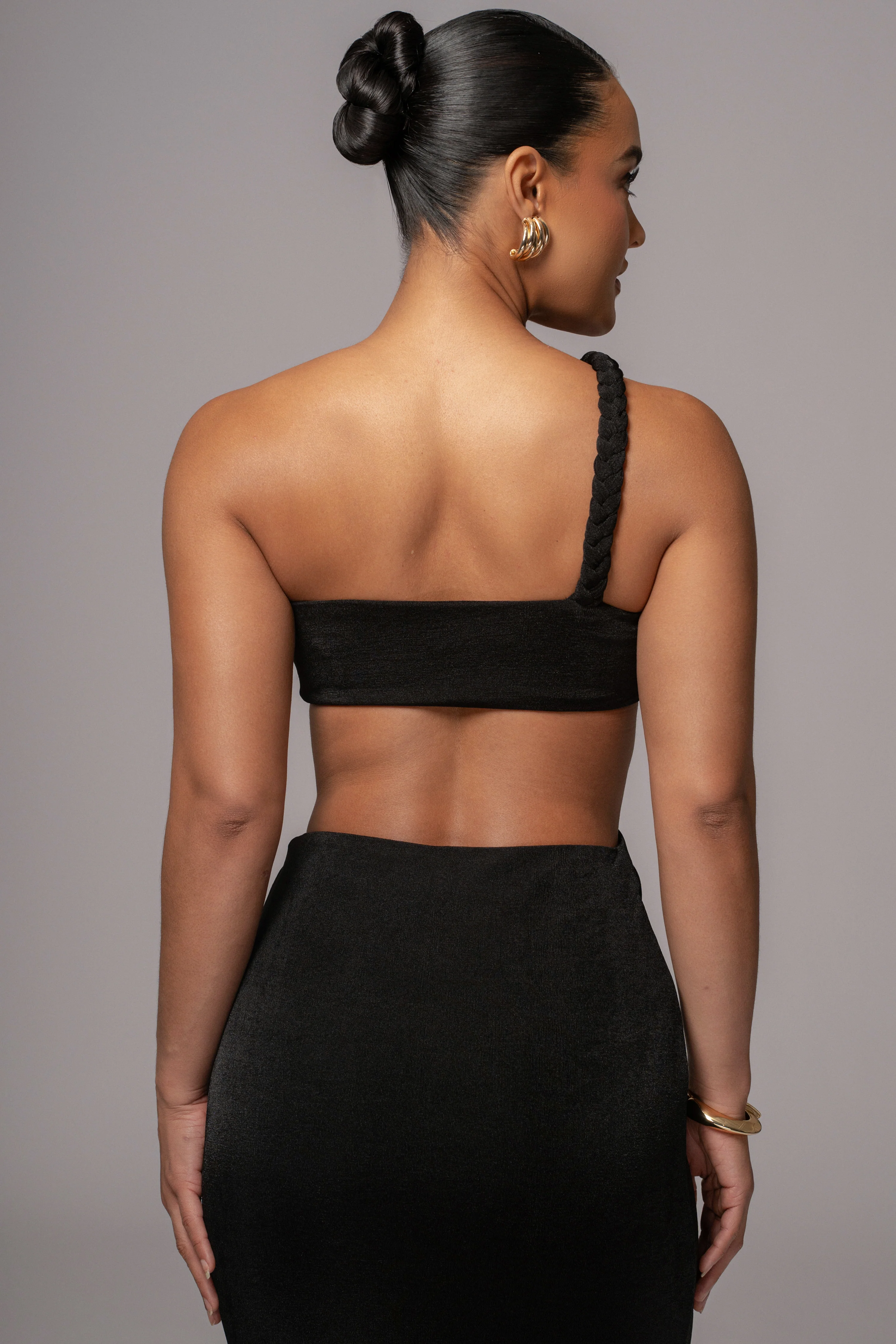 Black Ema One Shoulder Maxi Dress - Image 7