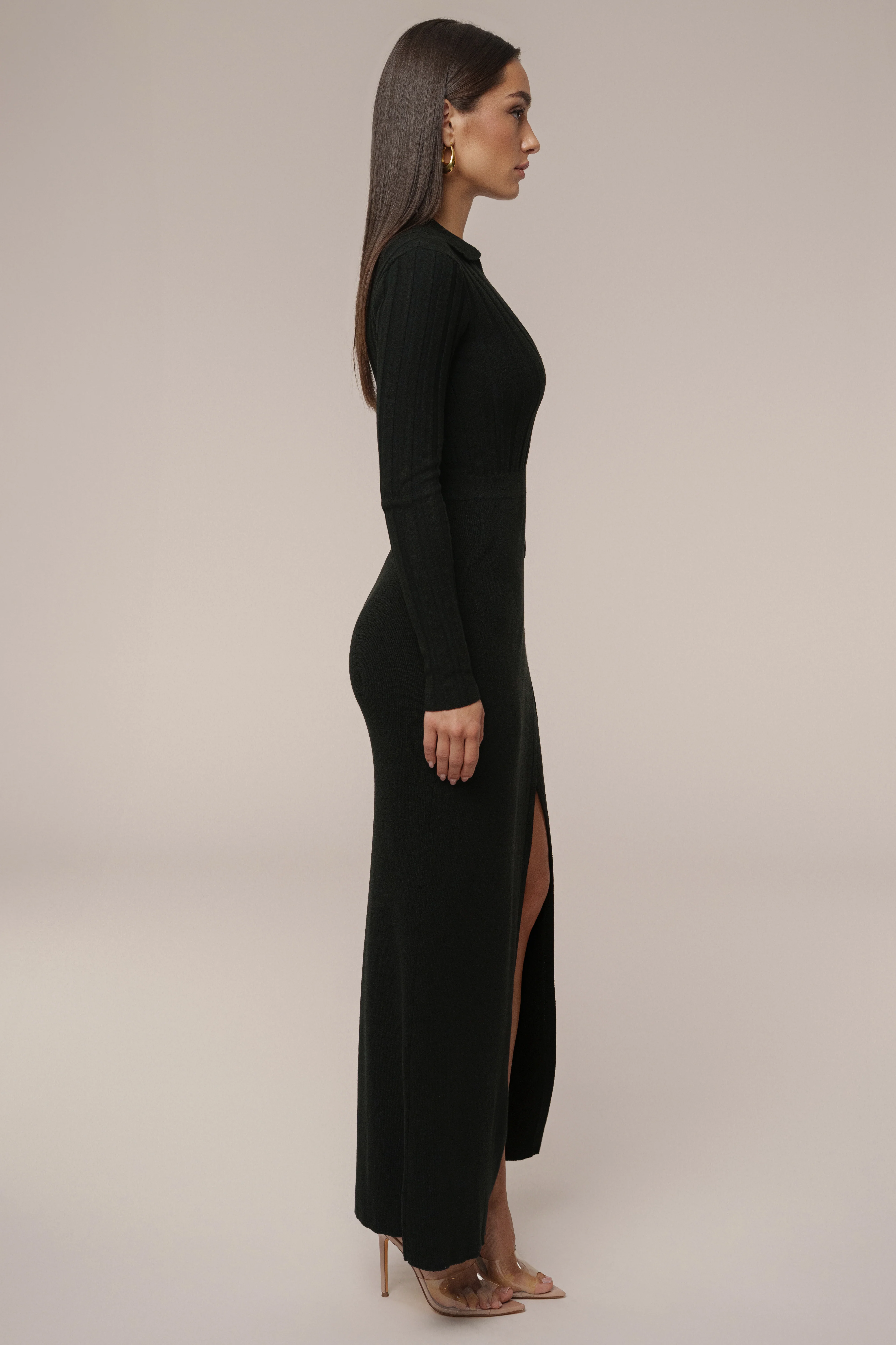 Black Emma Knit Maxi Dress - Image 10