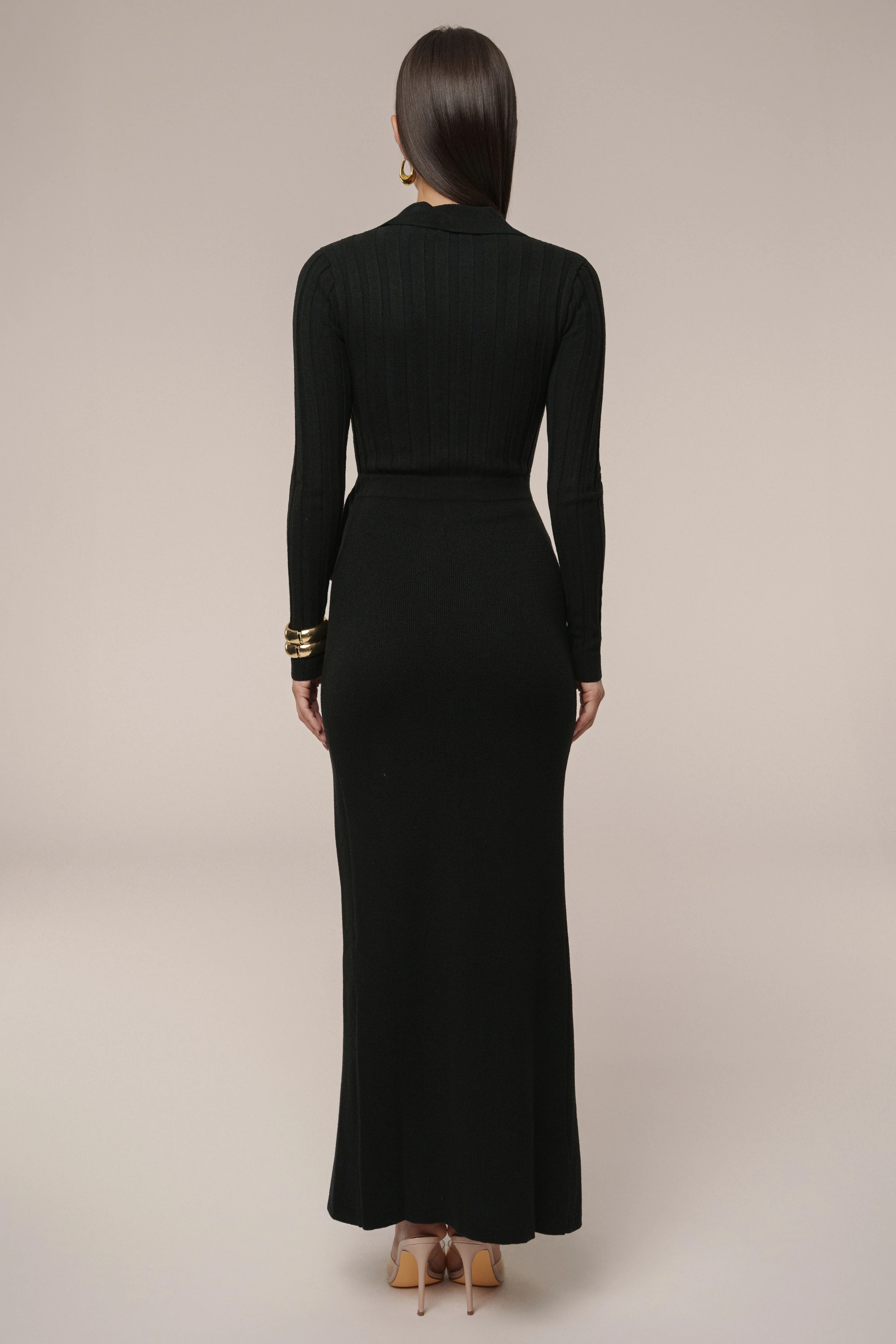 Black Emma Knit Maxi Dress - Image 11