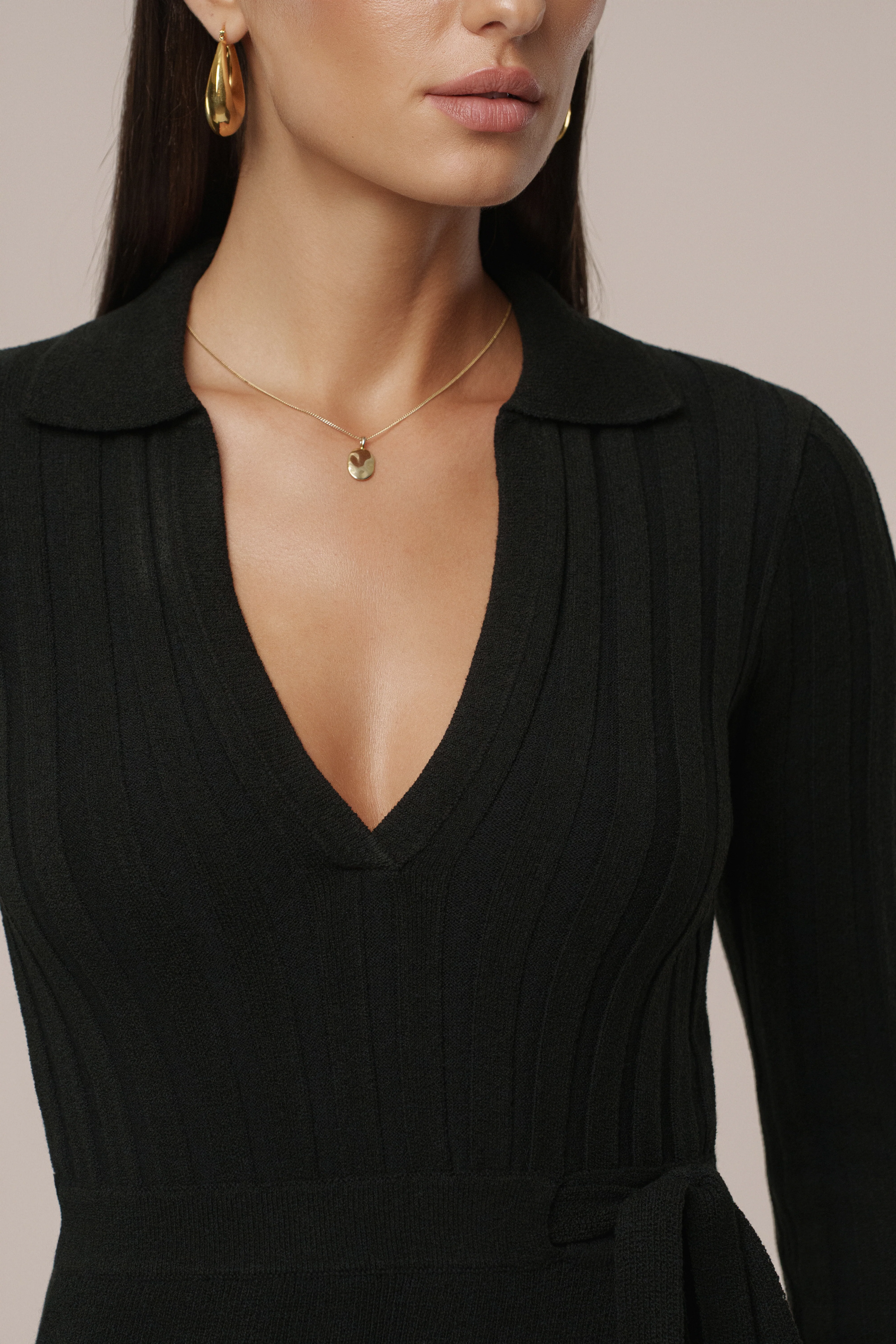Black Emma Knit Maxi Dress - Image 7
