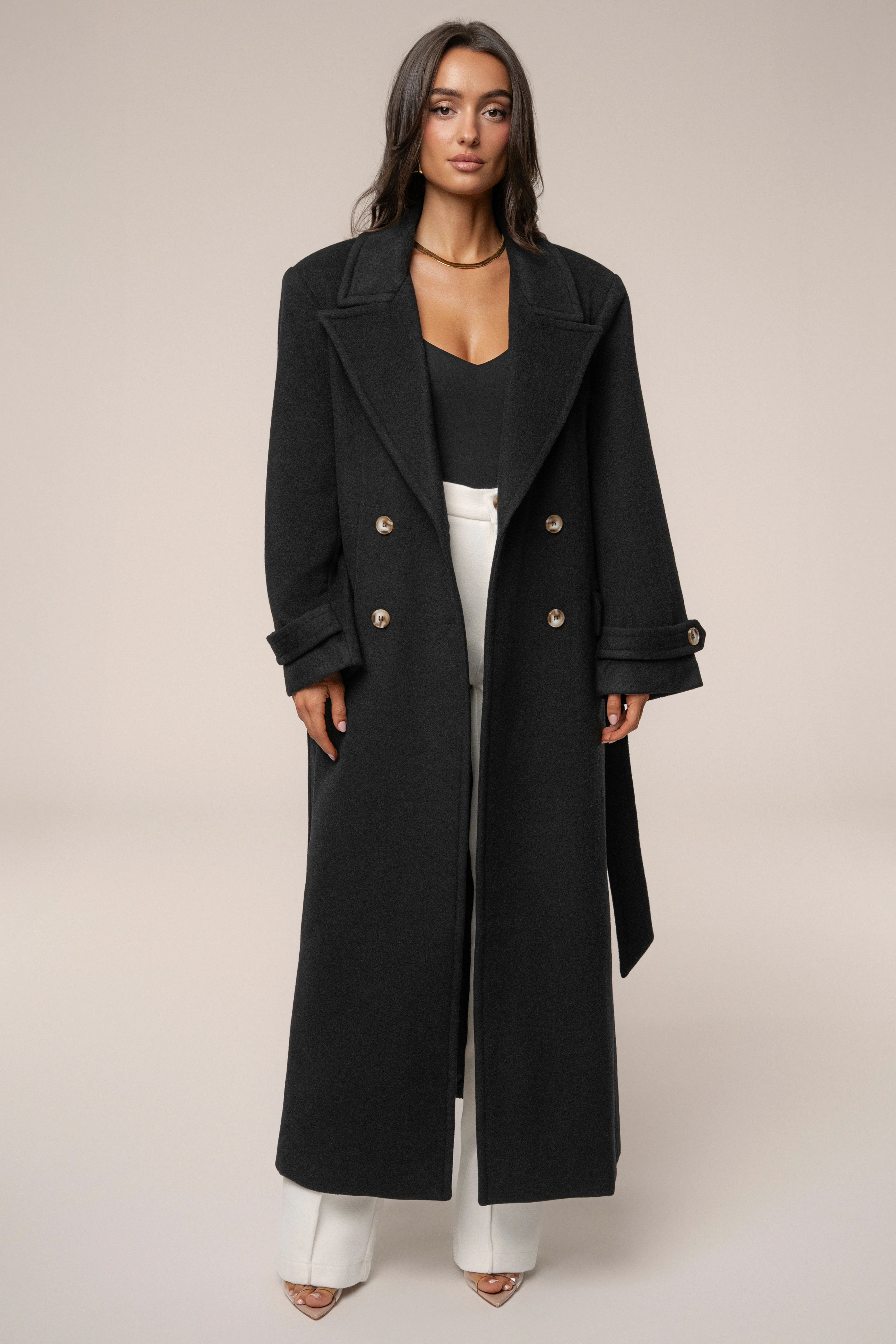 Black Empire Longline Coat - Image 2