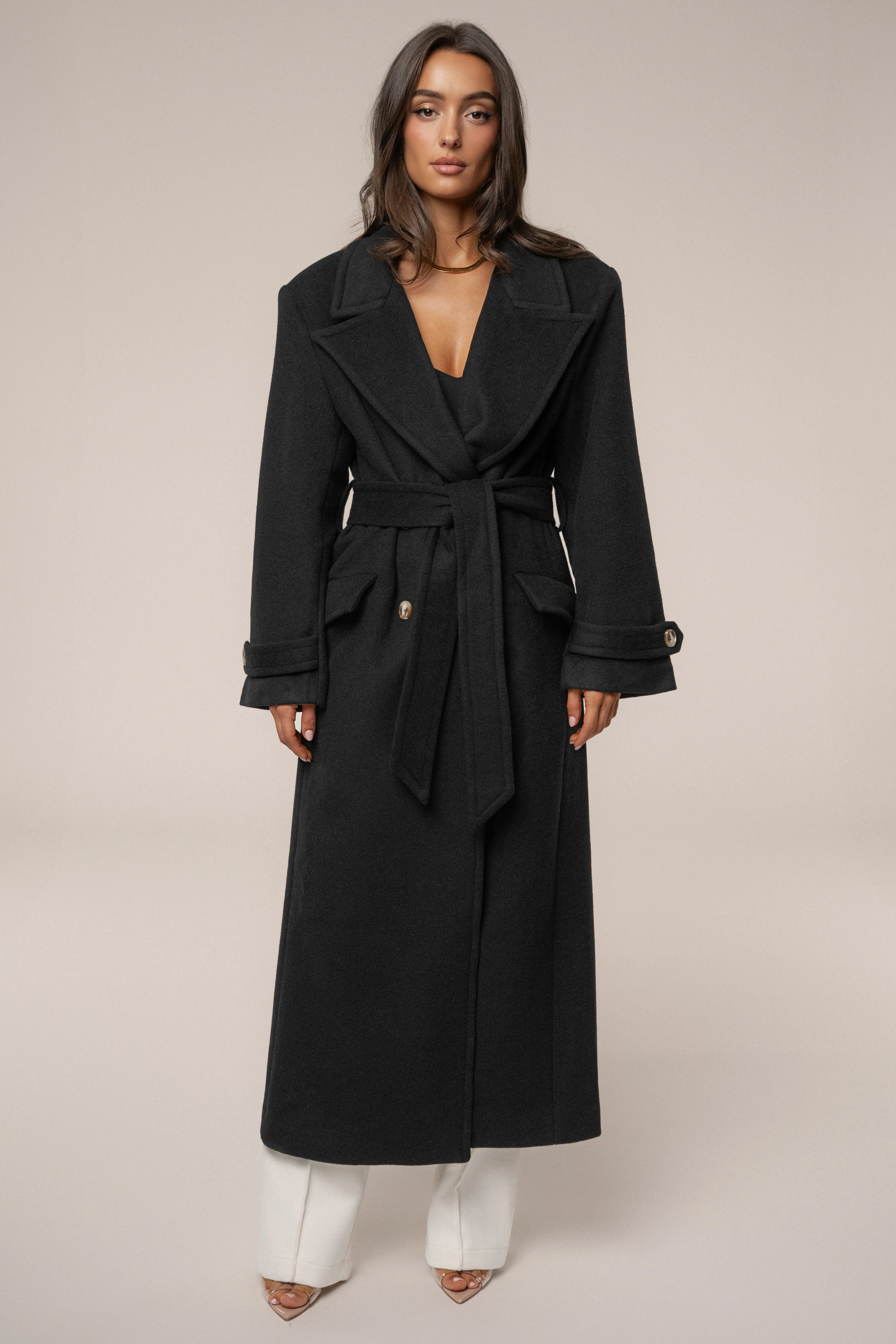 Black Empire Longline Coat - Image 3