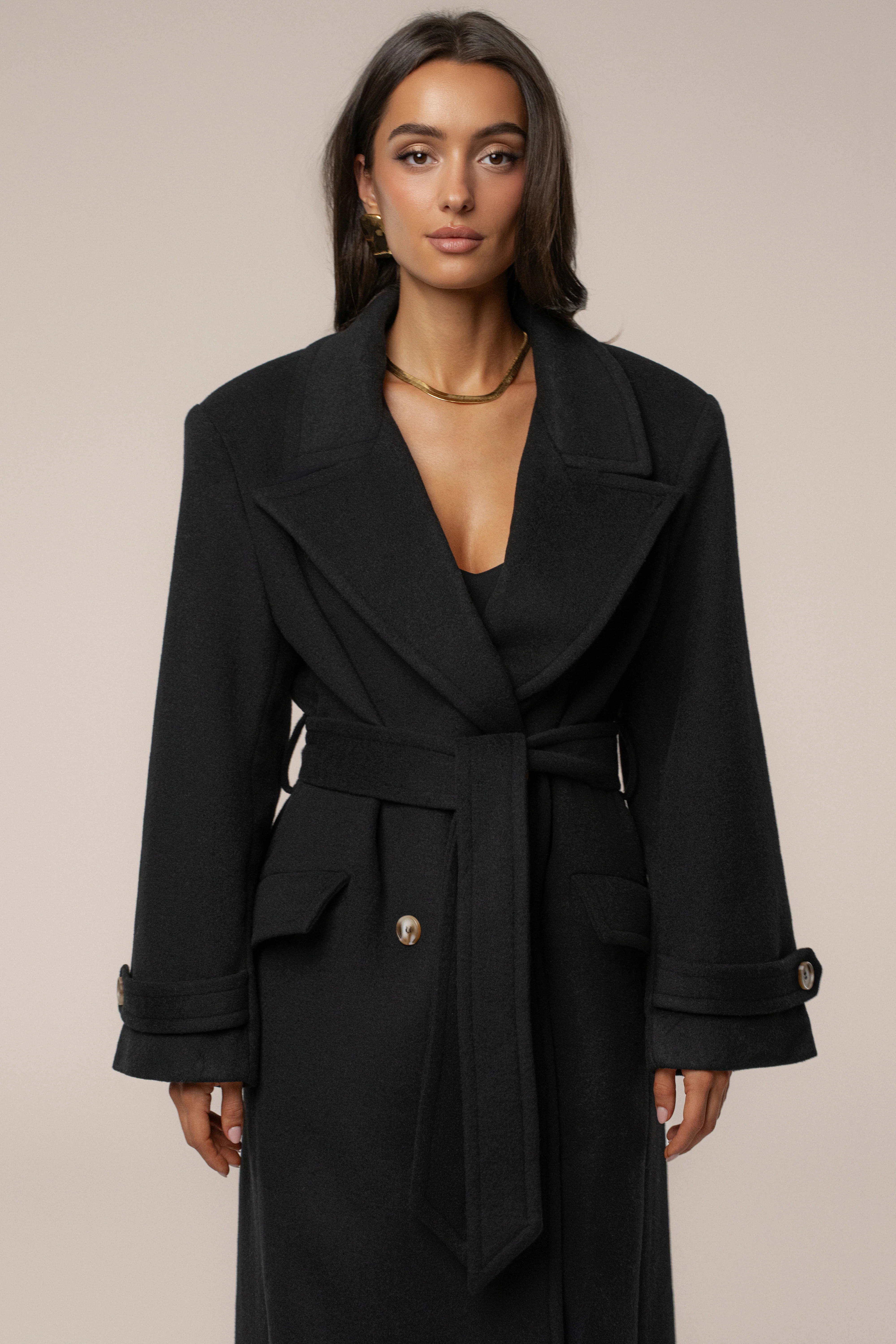 Black Empire Longline Coat - Image 4