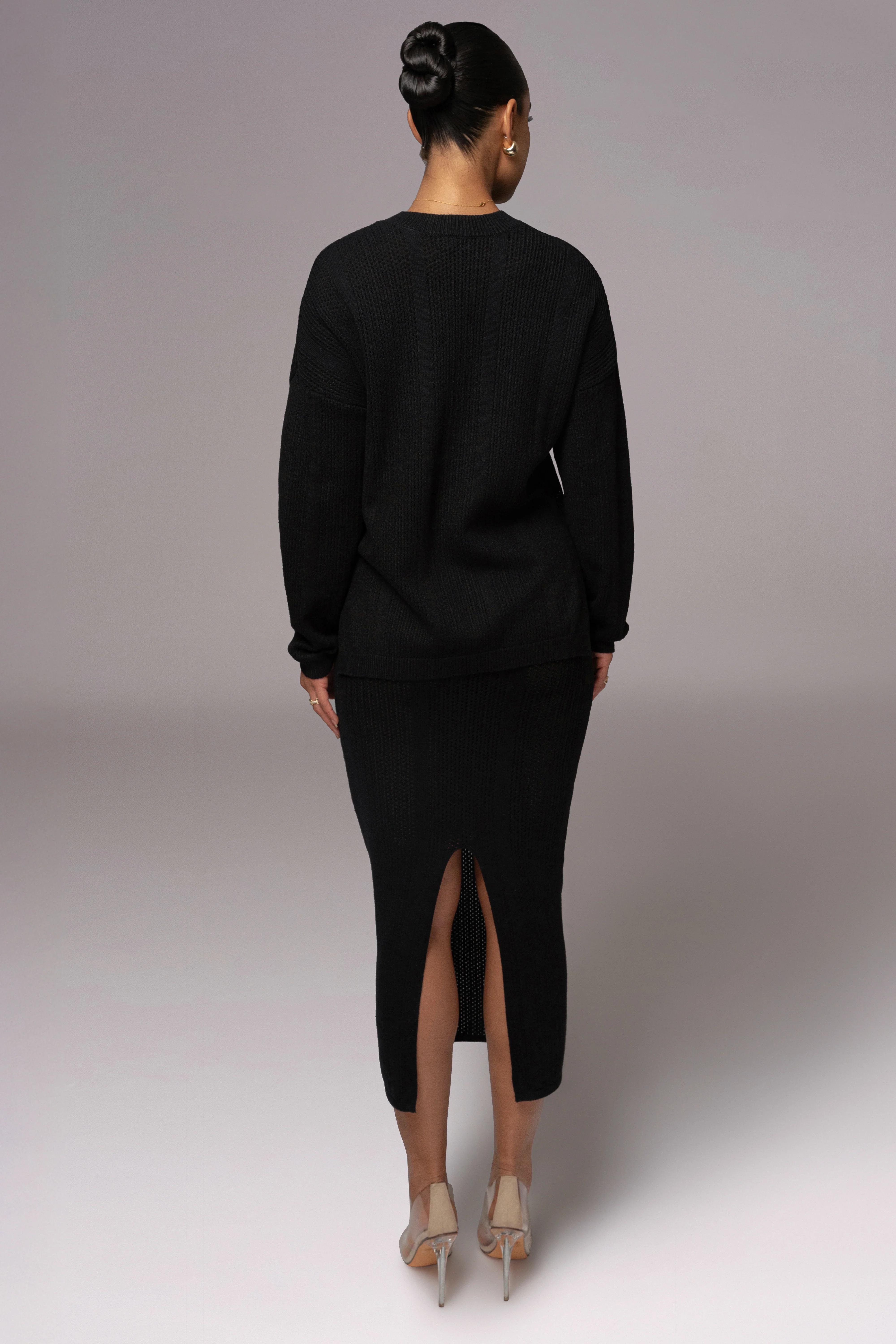 Black Estela Sweater Knit Top - Image 8