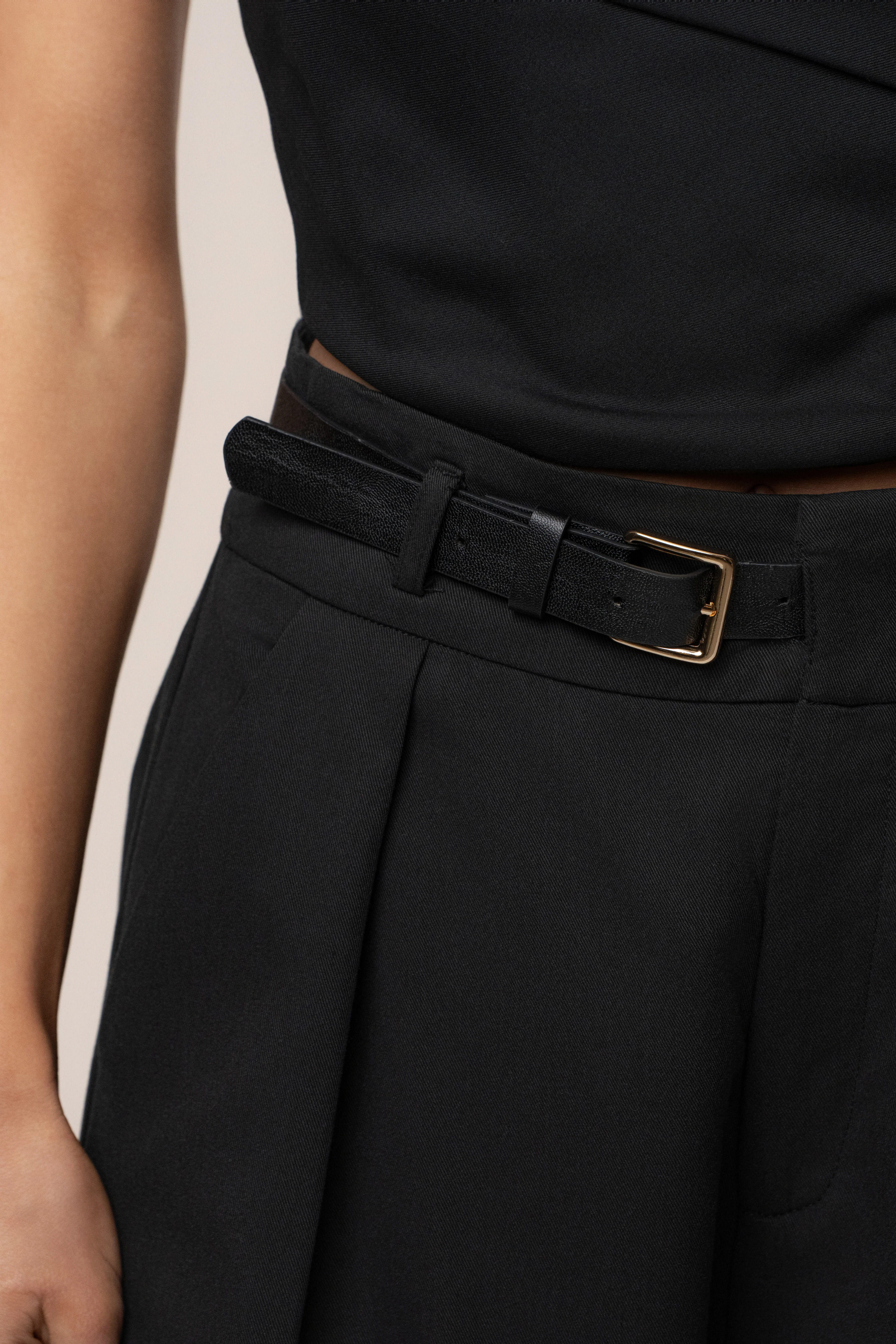 Black Everywhere Belted Trousers - Image 5
