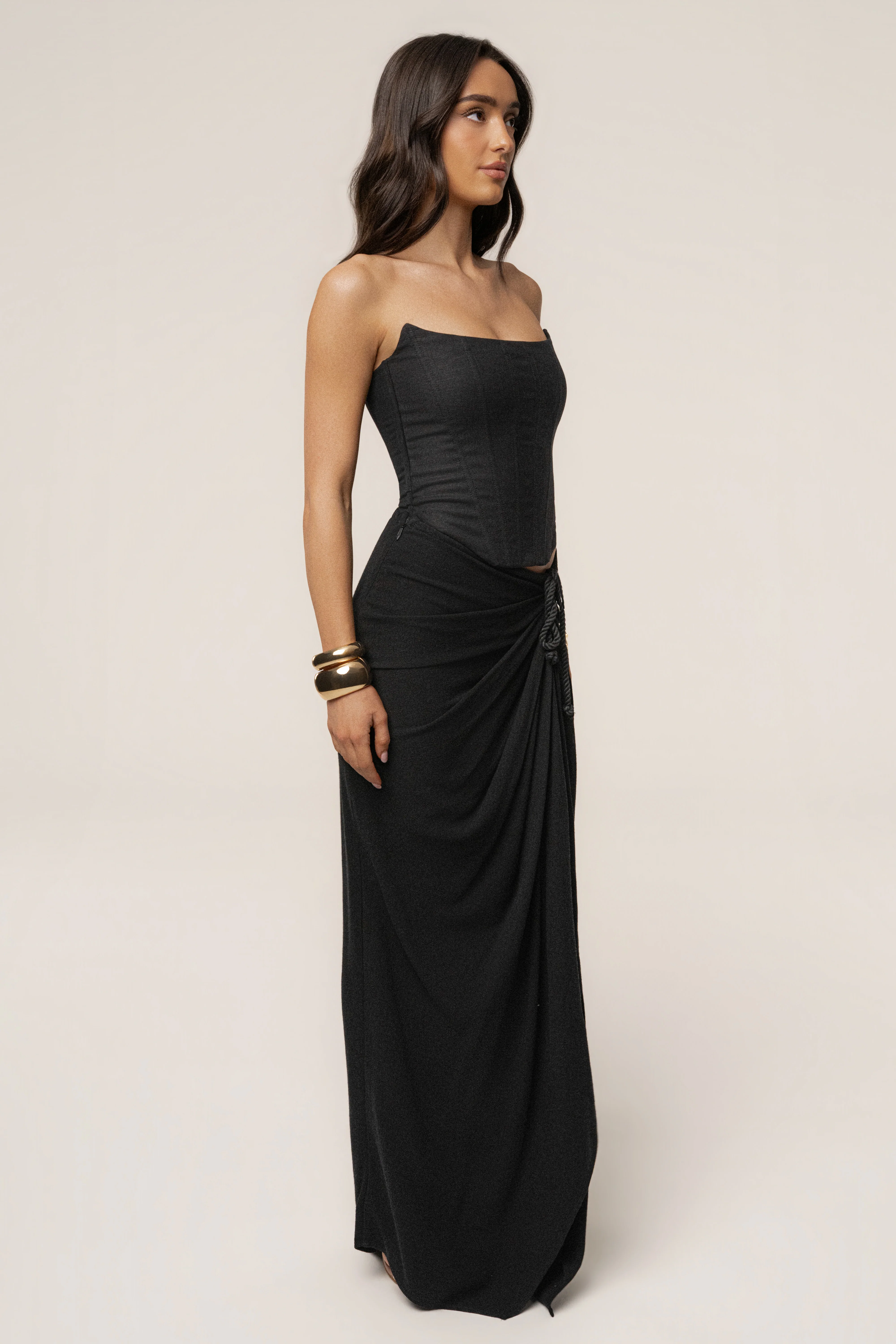 Black Fenix Reversible Linen Corset - Image 11