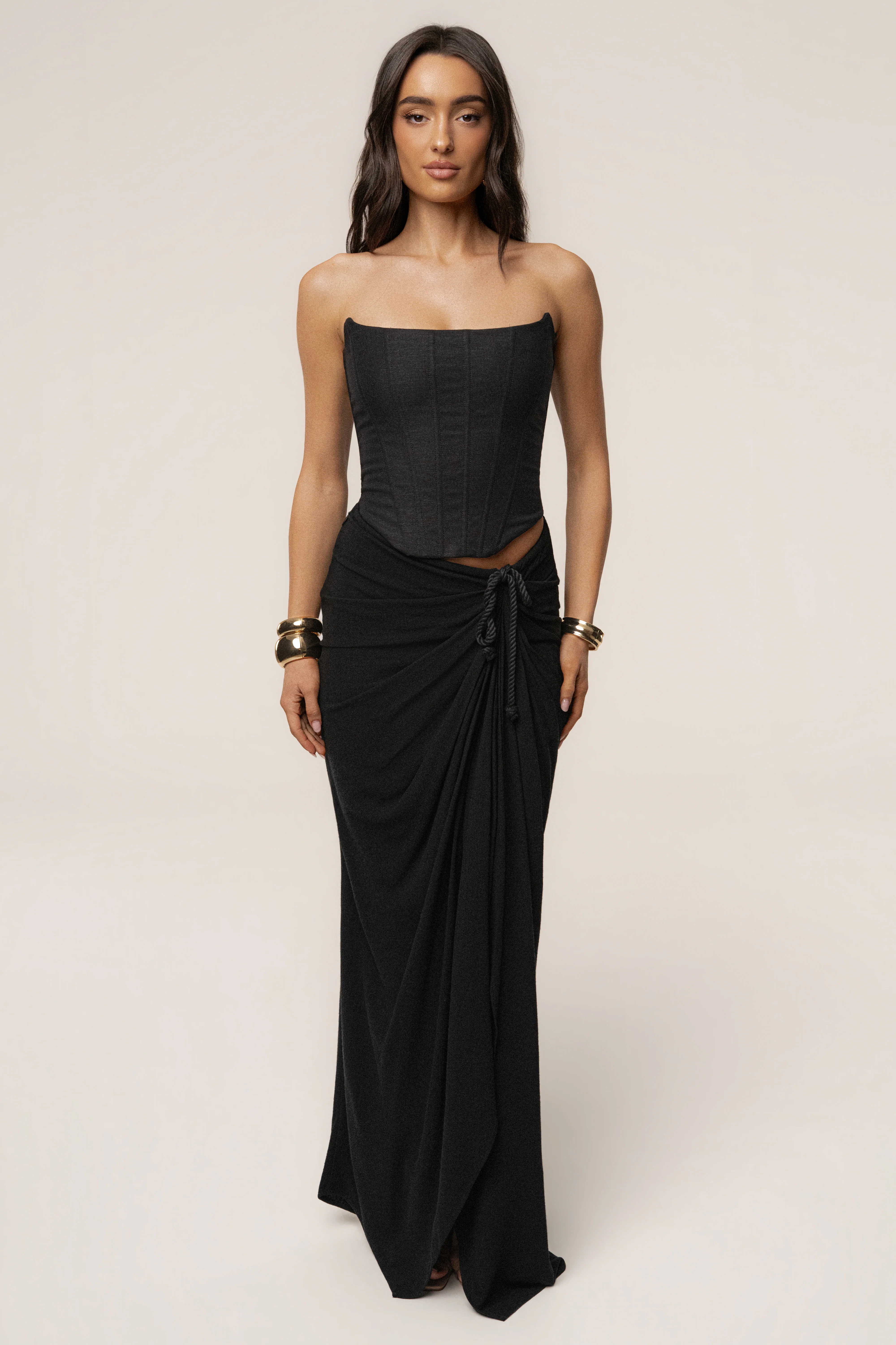 Black Fenix Reversible Linen Corset - Image 5