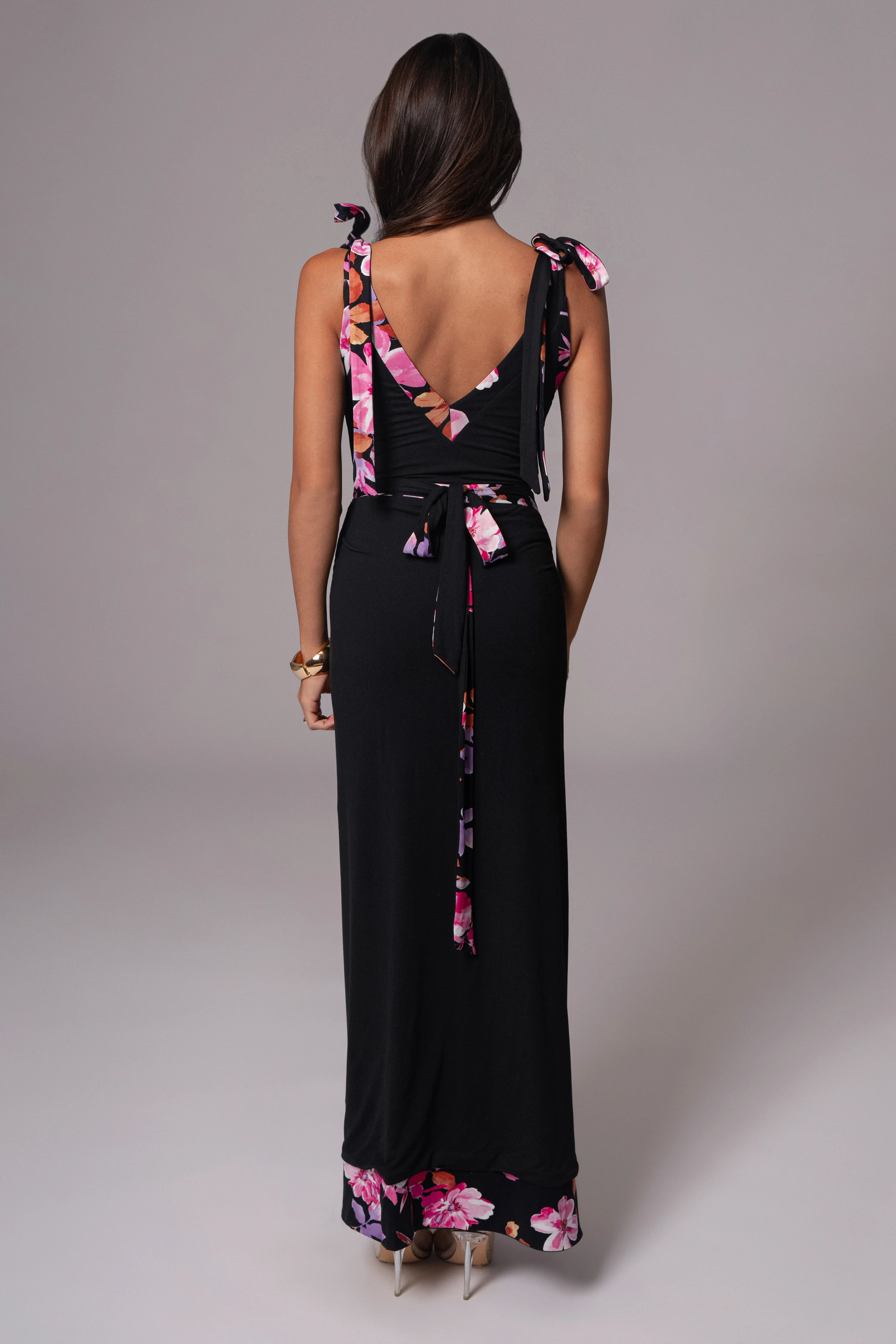 Black Floral Kamie Reversible Skirt Set - Image 16