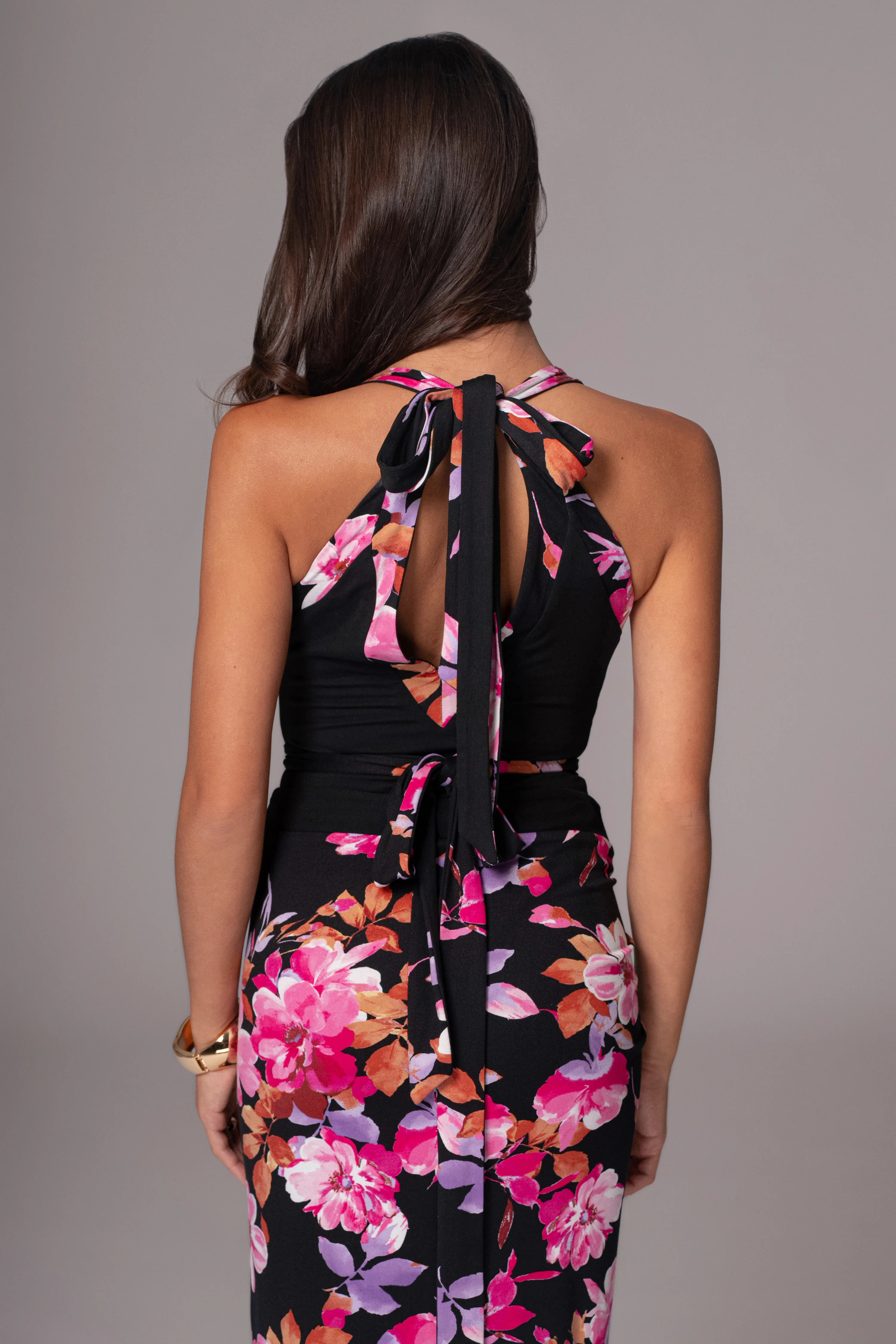 Black Floral Kamie Reversible Skirt Set - Image 17