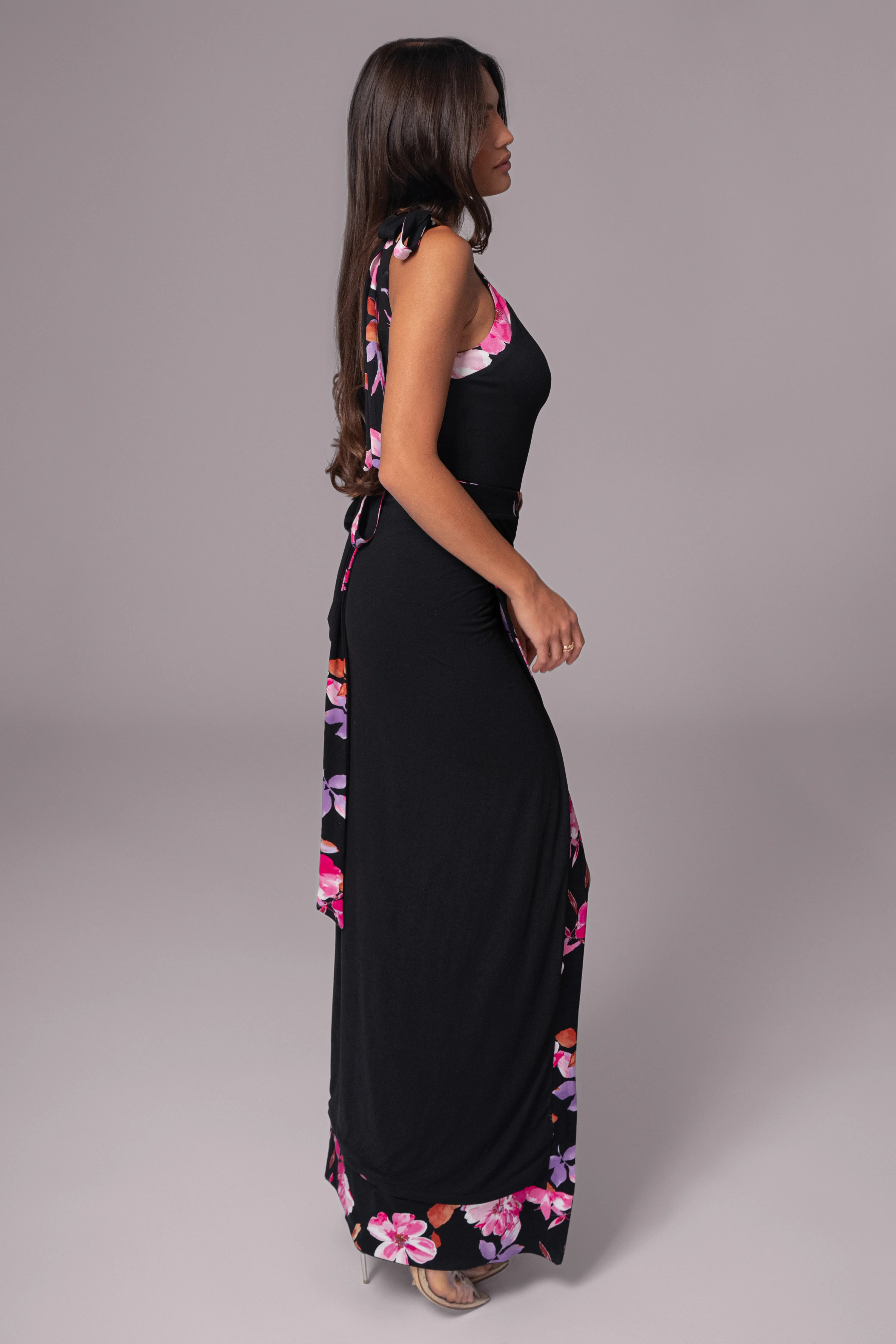 Black Floral Kamie Reversible Skirt Set - Image 20