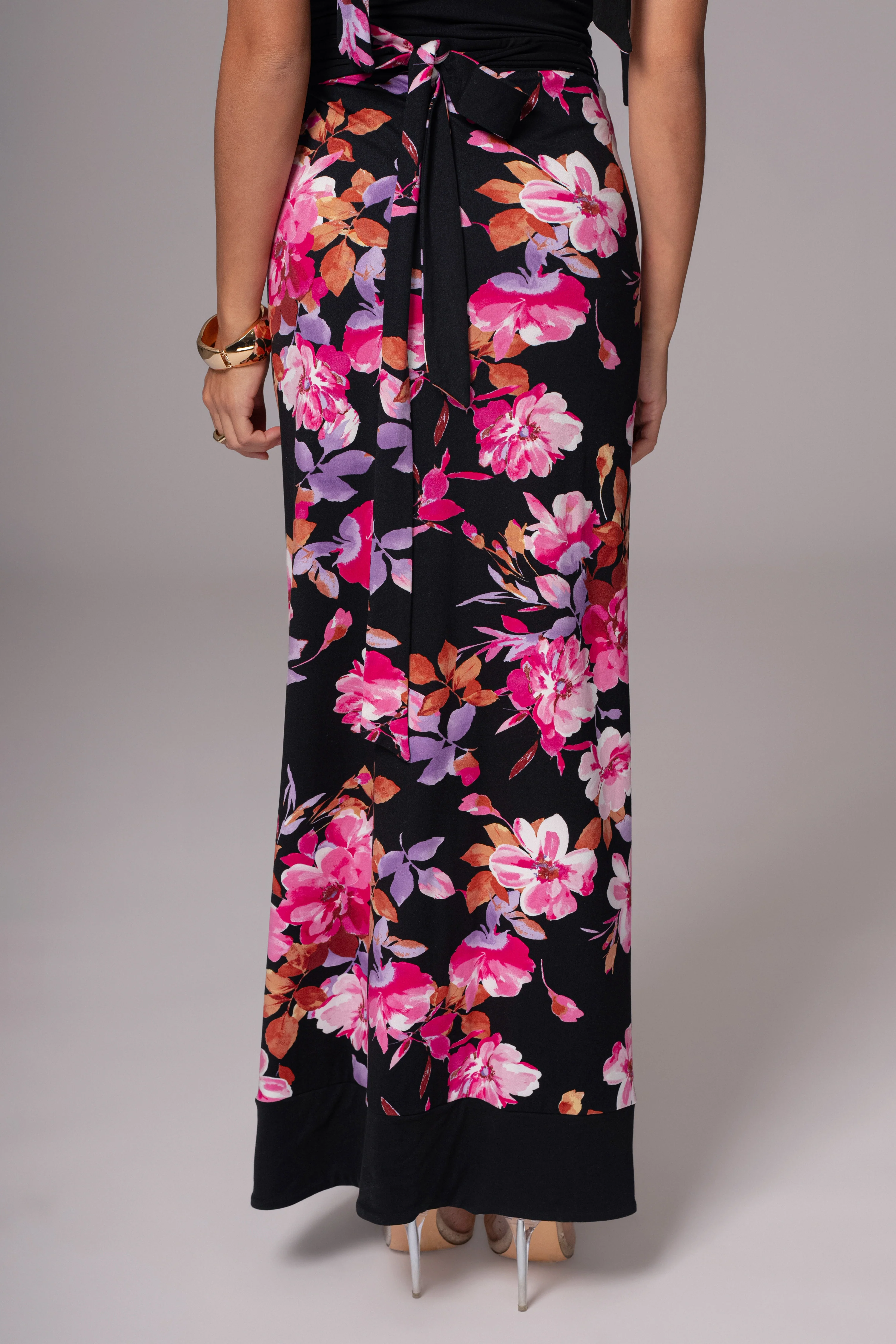 Black Floral Kamie Reversible Skirt Set - Image 26