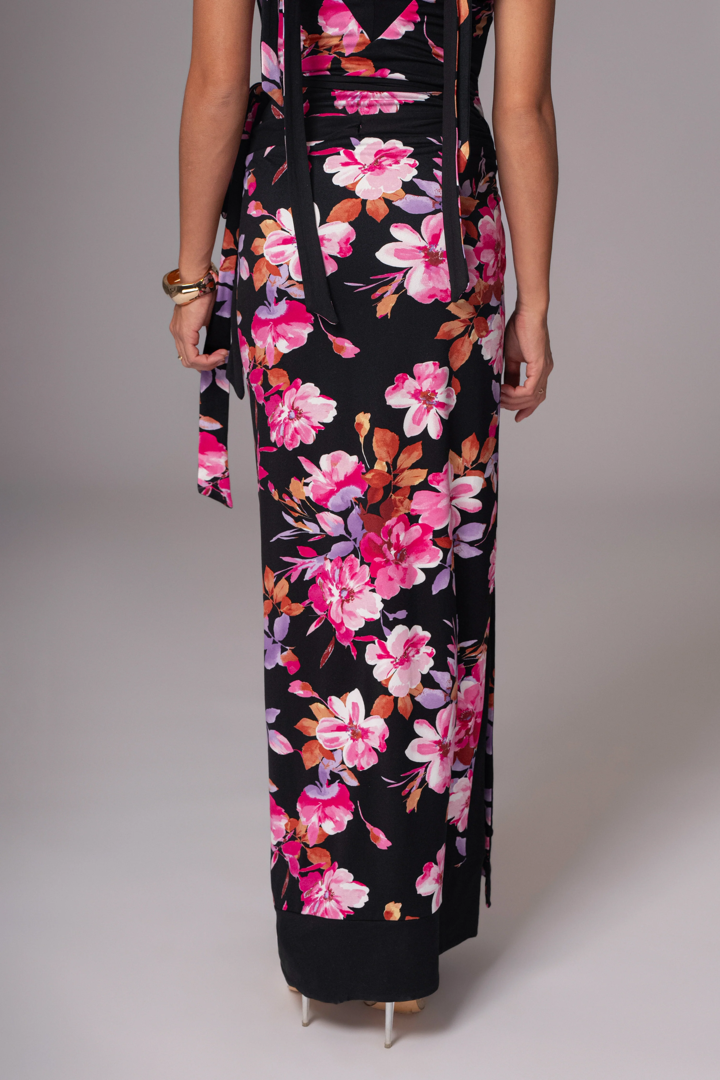 Black Floral Kamie Reversible Skirt Set - Image 27