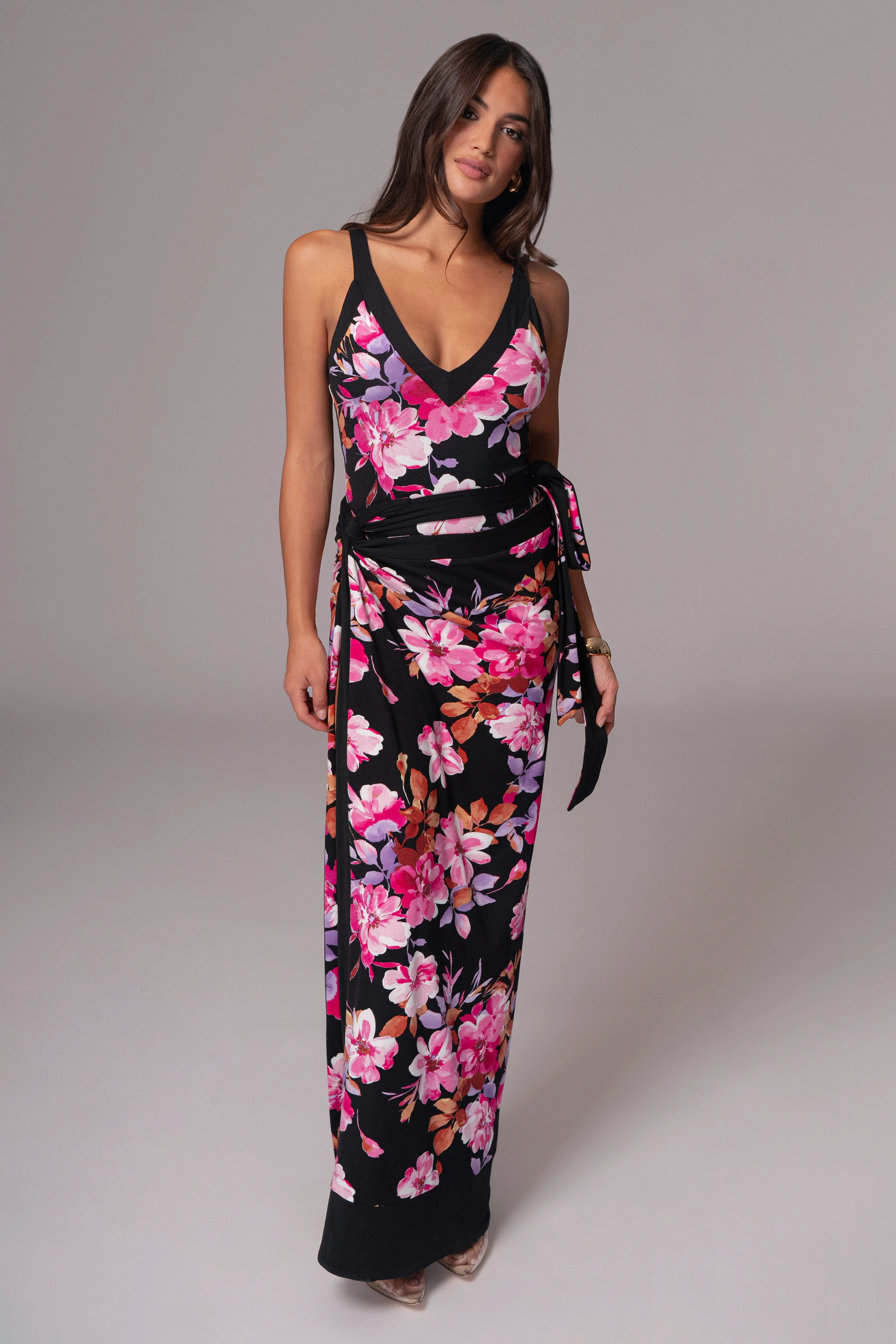 Black Floral Kamie Reversible Skirt Set - Image 3