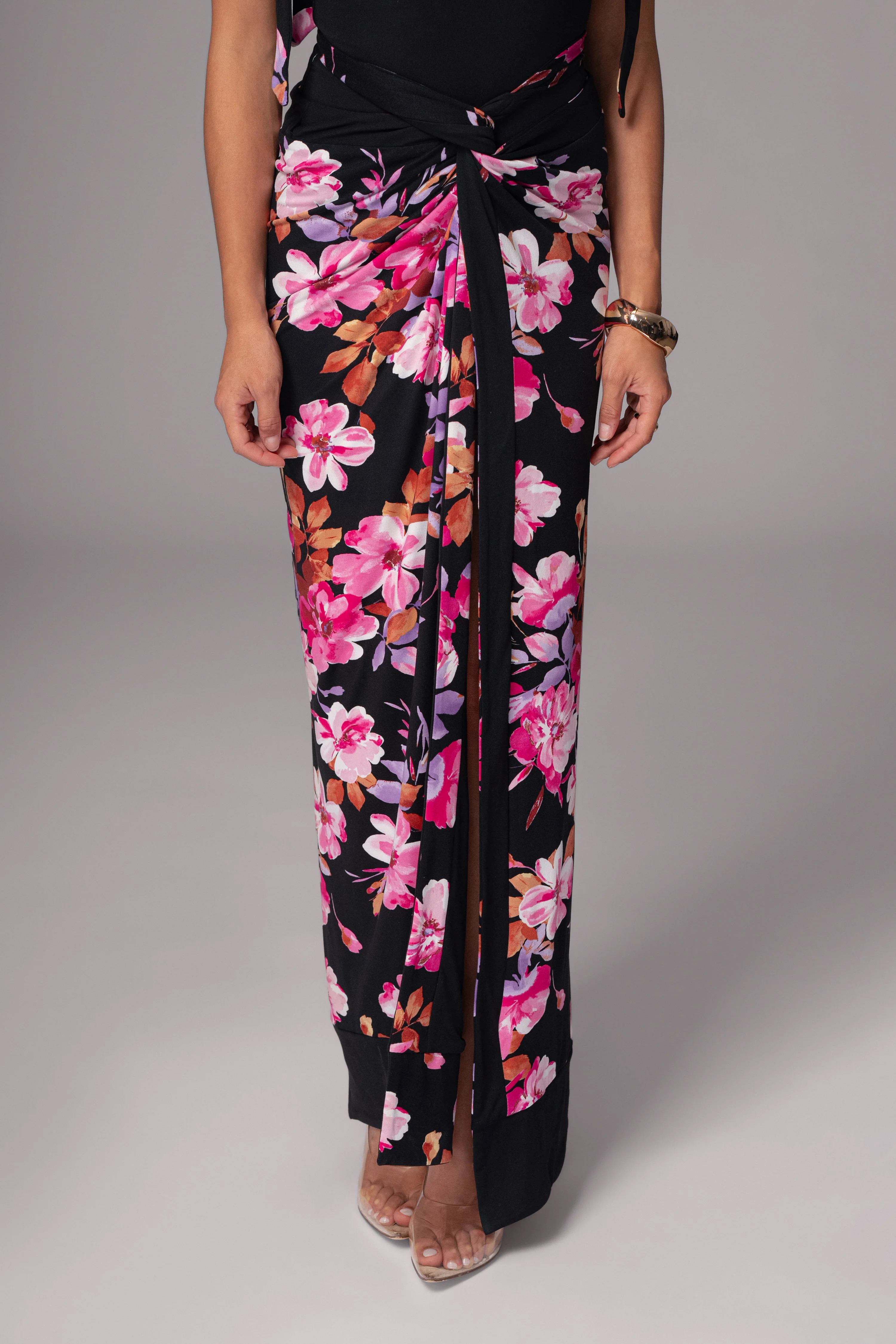 Black Floral Kamie Reversible Skirt Set - Image 6