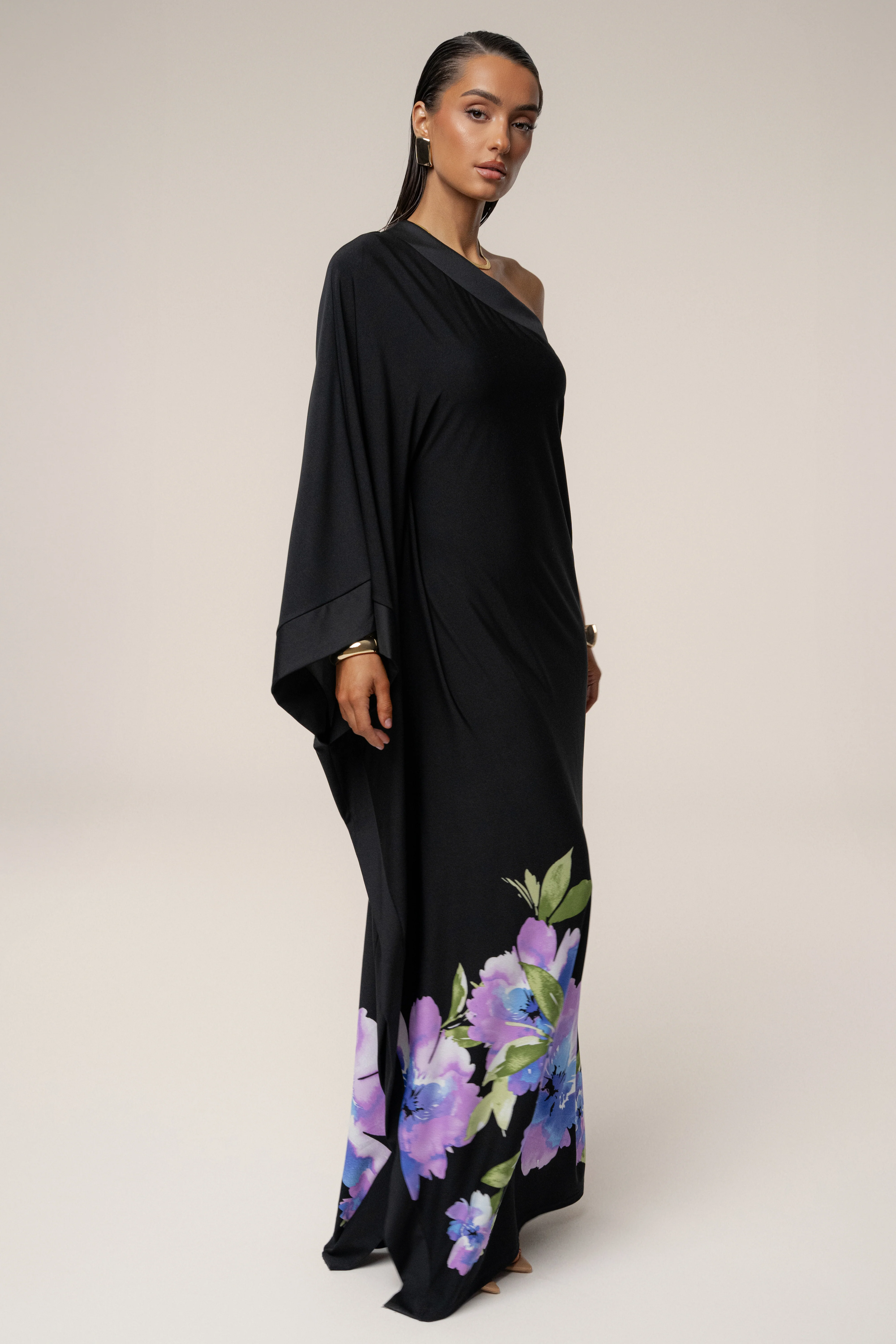 Black Floral Petals And Passion Maxi Dress - Image 7
